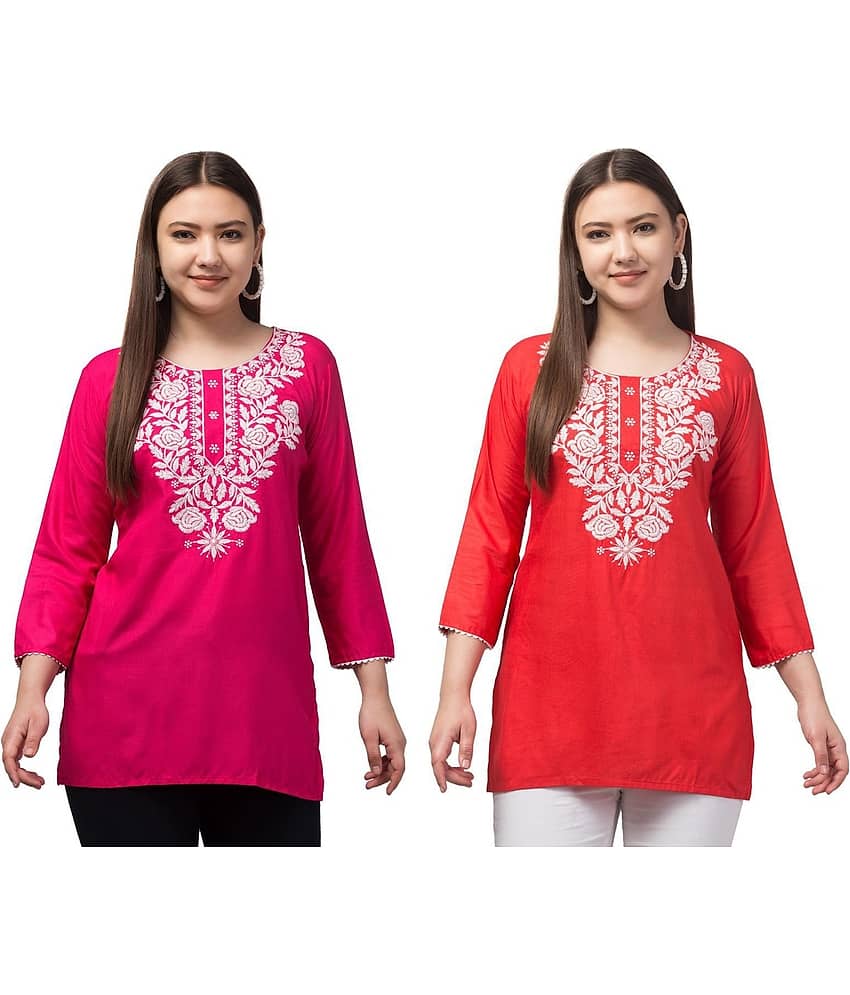 Rayon Short Kurti For Women (Pack of 2) - Kurtis, Tunics | Buy online on ZillyBuy