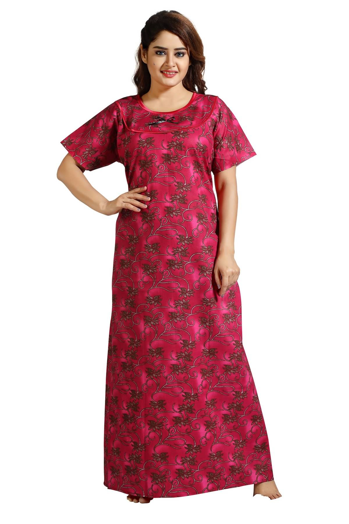 Cinco Multi Color Cotton Blend Women's Nightwear Nighty & Night Gowns ( Pack of 1 )     			Cinco Multi Color Cotton Blend Women's Nightwear Nighty & Night Gowns ( Pack of 1 )
