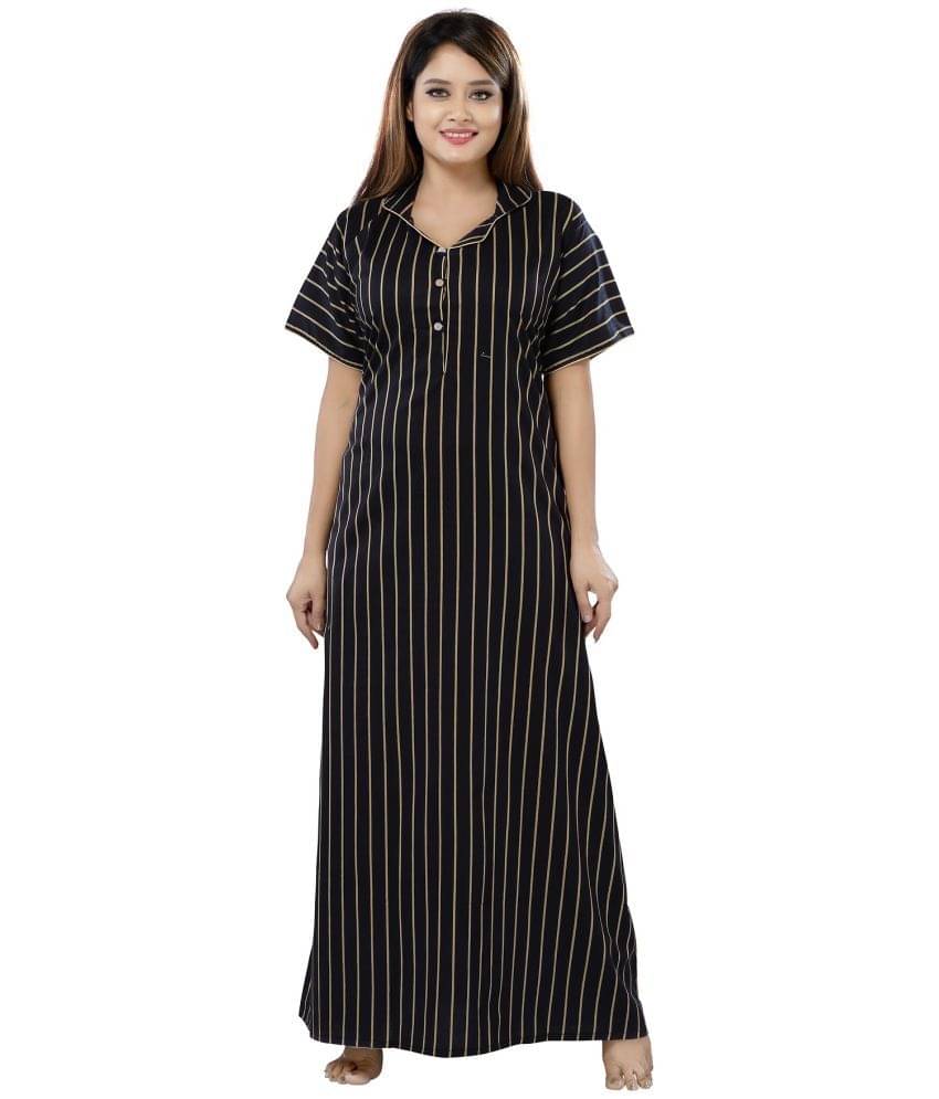     			Cinco Multi Color Cotton Blend Women's Nightwear Night Dress ( Pack of 1 )