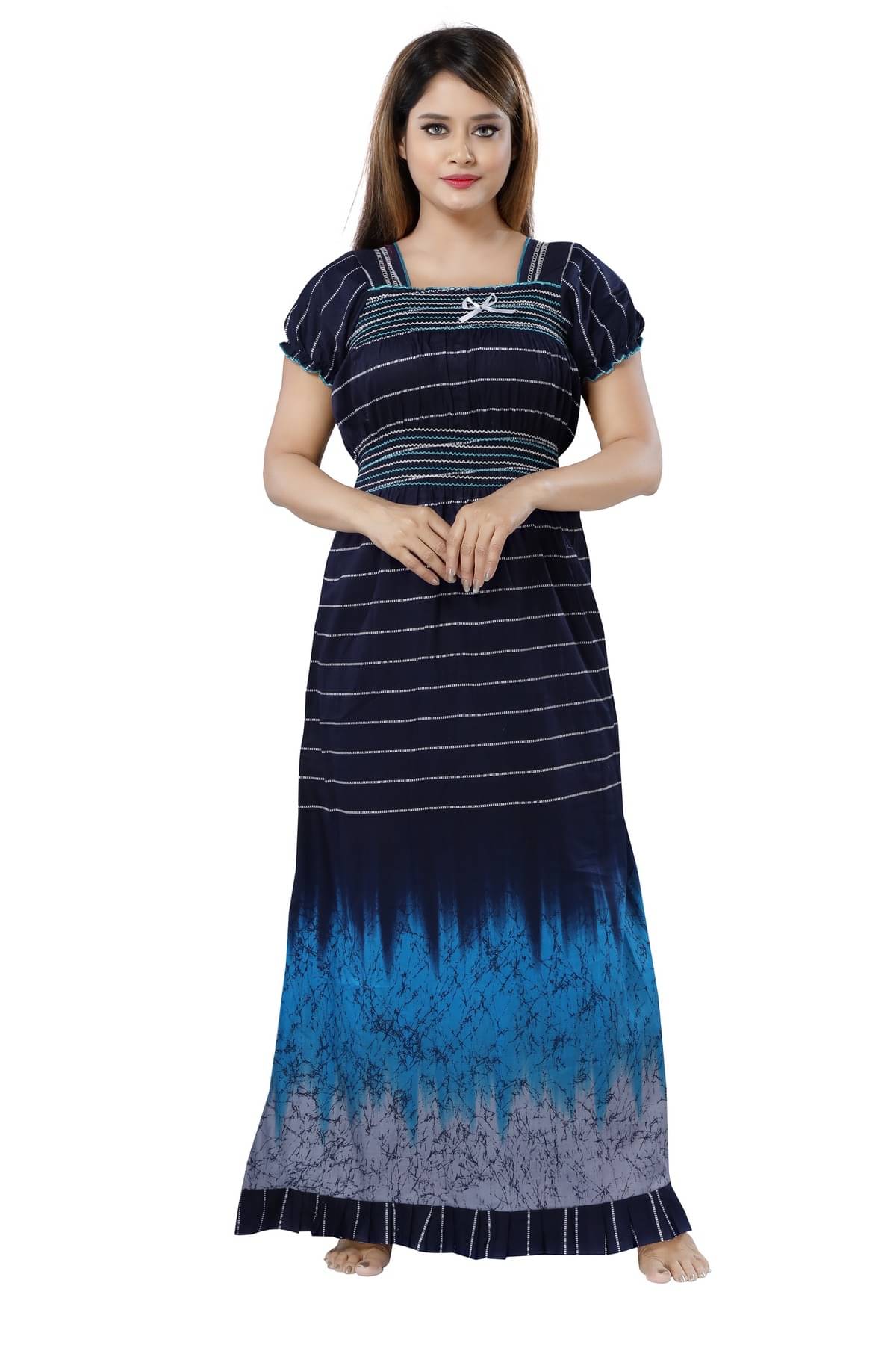     			Cinco Multi Color Cotton Blend Women's Nightwear Night Dress ( Pack of 1 )