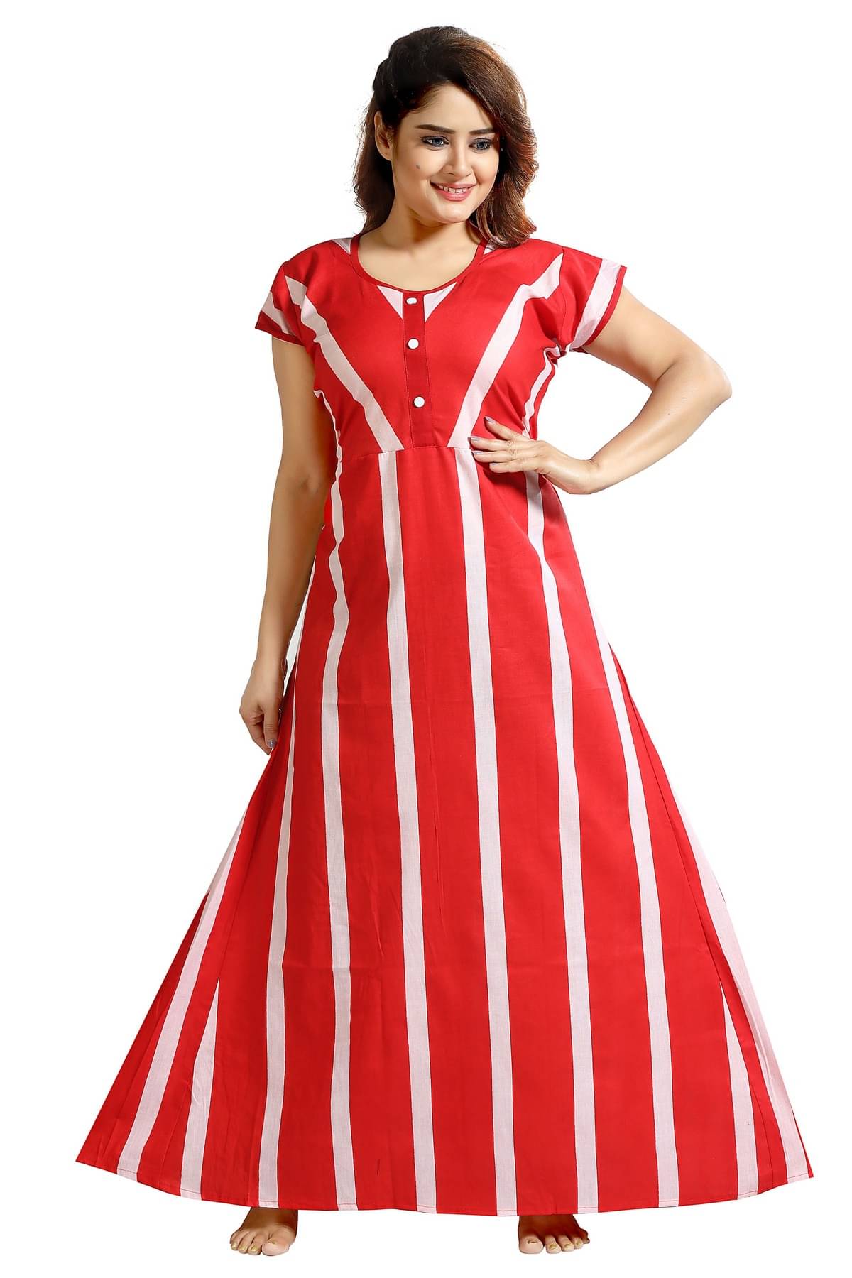     			Cinco Multi Color Cotton Blend Women's Nightwear Nighty & Night Gowns ( Pack of 1 )