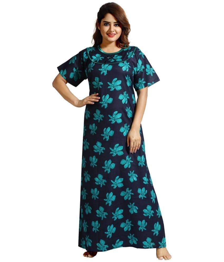     			Cinco Multi Color Cotton Blend Women's Nightwear Night Dress ( Pack of 1 )