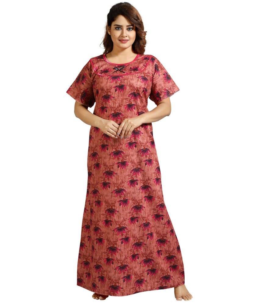 Cinco Multi Color Cotton Blend Women's Nightwear Nighty & Night Gowns ( Pack of 1 ) Cinco Multi Color Cotton Blend Women's Nightwear Nighty & Night Gowns ( Pack of 1 )