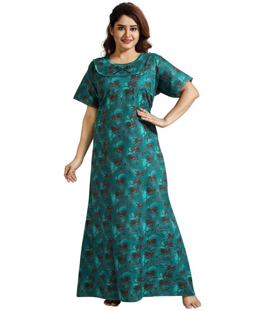 Cinco Multi Color Cotton Blend Women's Nightwear Nighty & Night Gowns ( Pack of 1 ) Cinco Multi Color Cotton Blend Women's Nightwear Nighty & Night Gowns ( Pack of 1 )