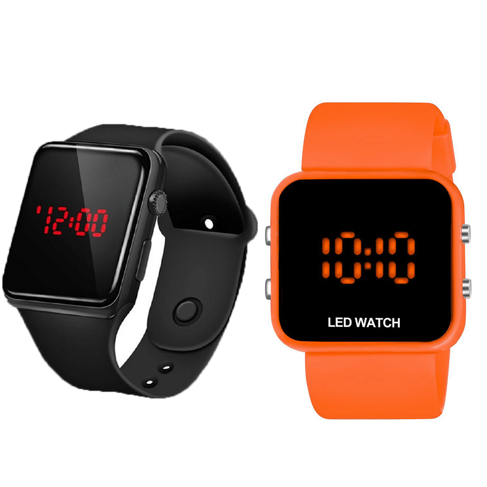 DECLASSE Black PU Digital Couple's Watch