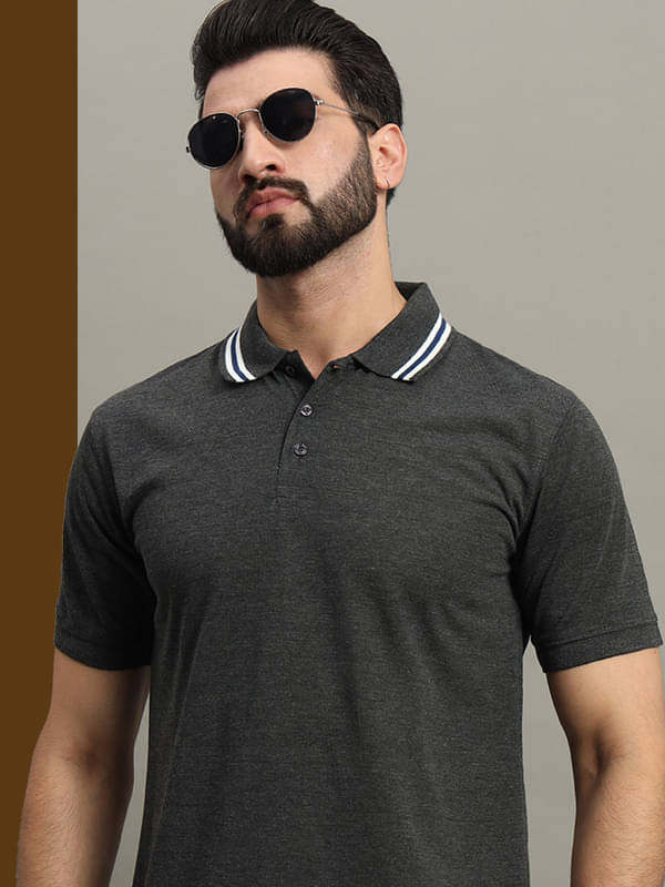     			GET GOLF Pack of 1 Cotton Blend Regular Fit Solid Half Sleeves Men's Polo T Shirt ( Brown )