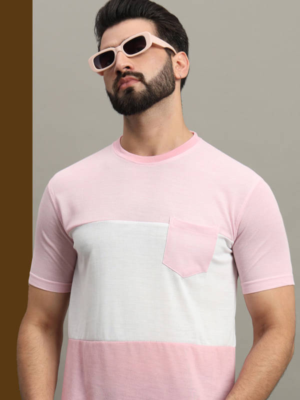 GET GOLF Pack of 1 Cotton Blend Regular Fit Men's T-Shirt ( Pink )     			GET GOLF Pack of 1 Cotton Blend Regular Fit Men's T-Shirt ( Pink )