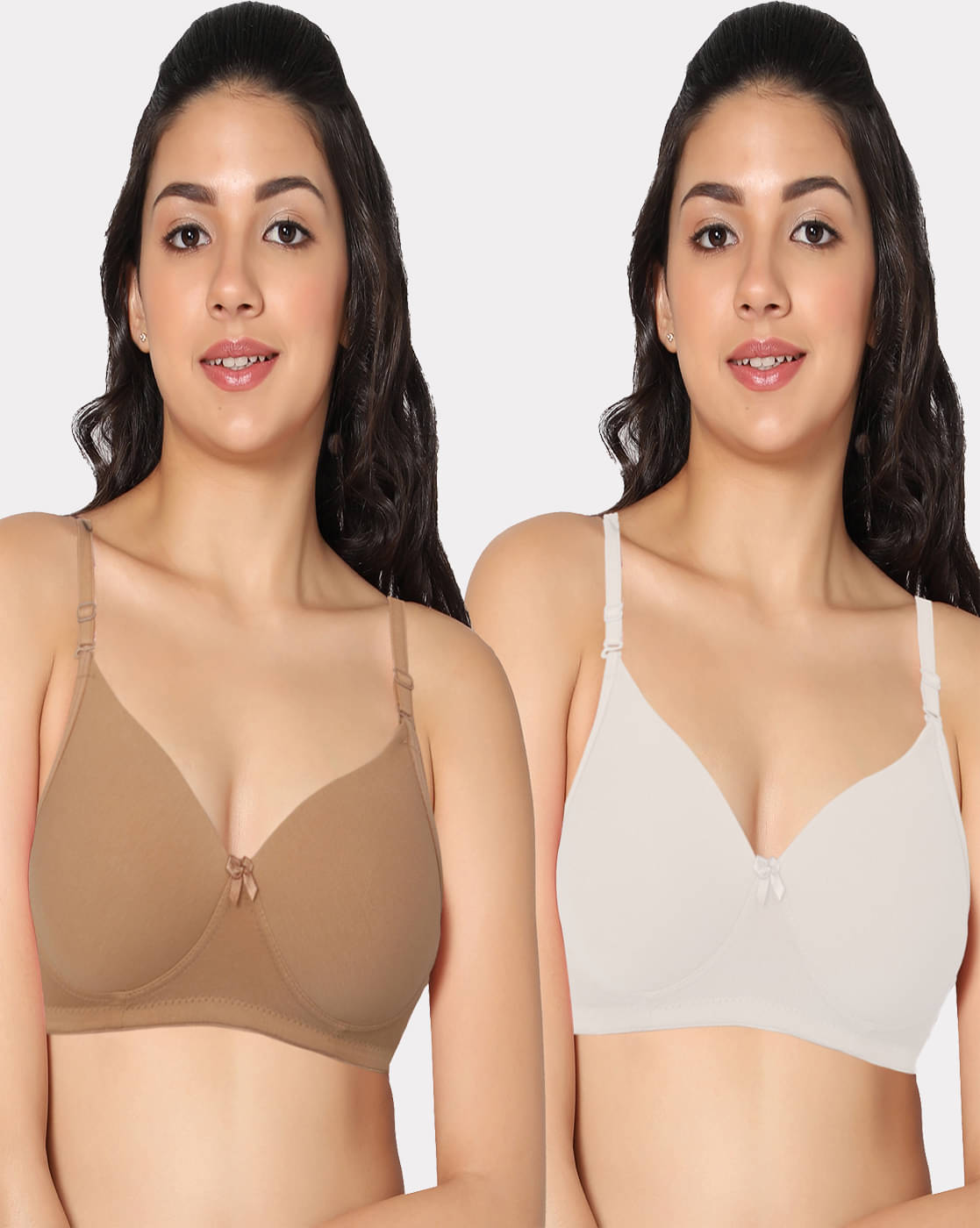 IN CARE LINGERIE Pack of 2 Lycra Heavily Padded Women's T-Shirt Bra ( Multicolor )     			IN CARE LINGERIE Pack of 2 Lycra Heavily Padded Women's T-Shirt Bra ( Multicolor )