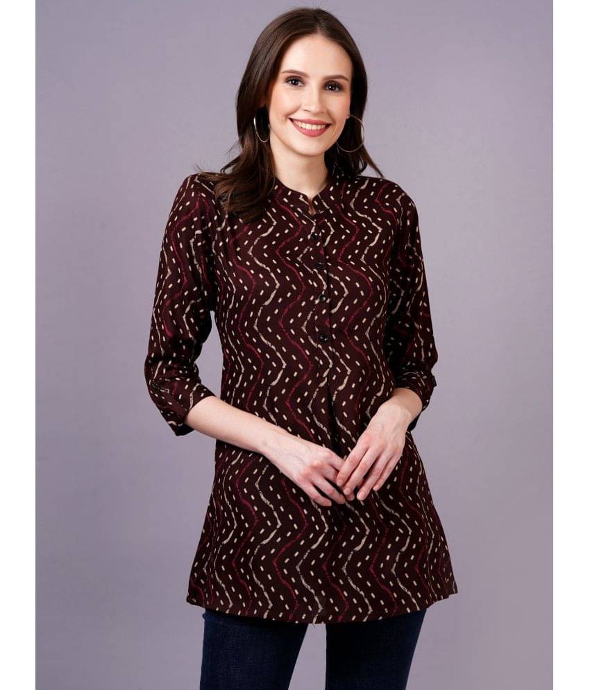 JC4U Women's Rayon Regular Top ( Brown ) JC4U Women's Rayon Regular Top ( Brown )