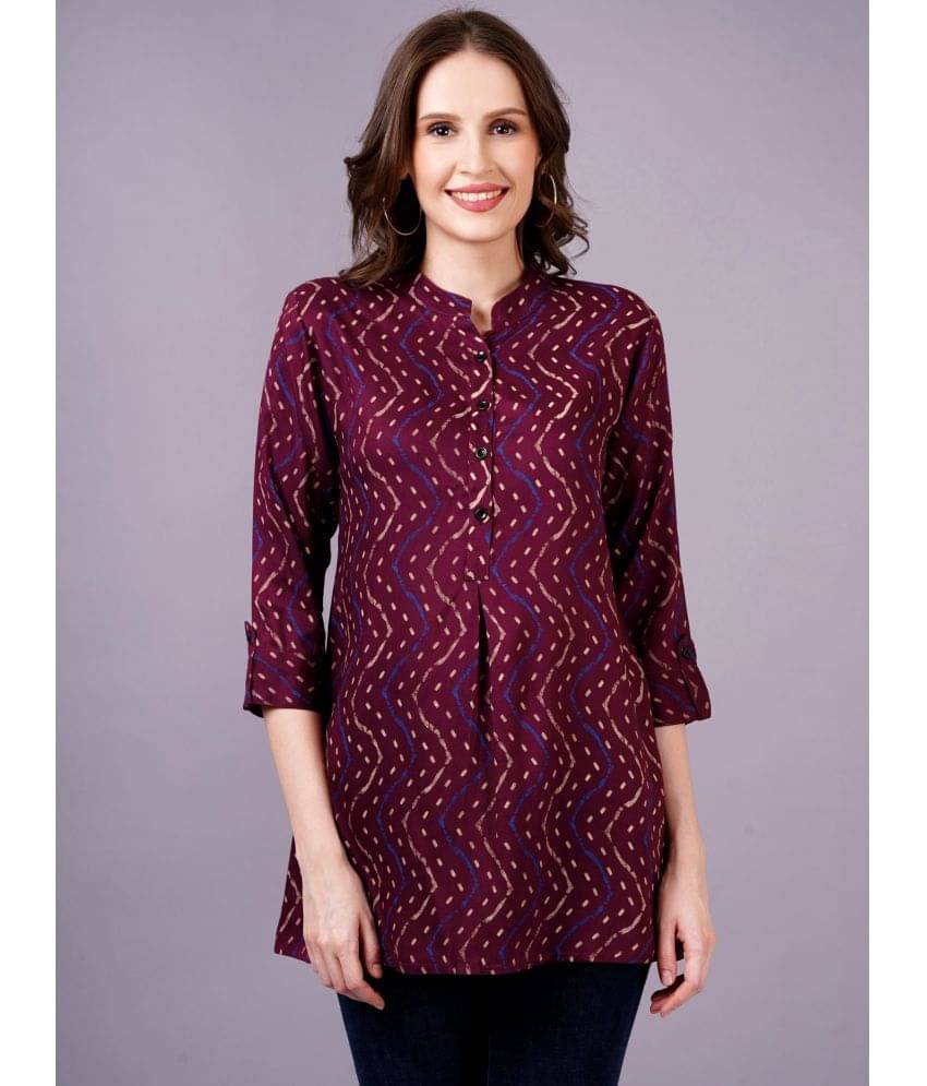 JC4U Women's Rayon Regular Top ( Maroon ) JC4U Women's Rayon Regular Top ( Maroon )