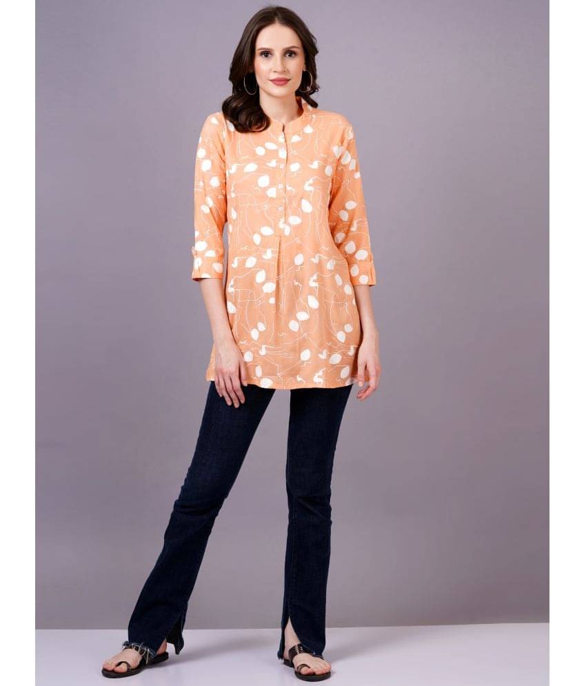 JC4U Women's Rayon Regular Top ( Orange ) JC4U Women's Rayon Regular Top ( Orange )