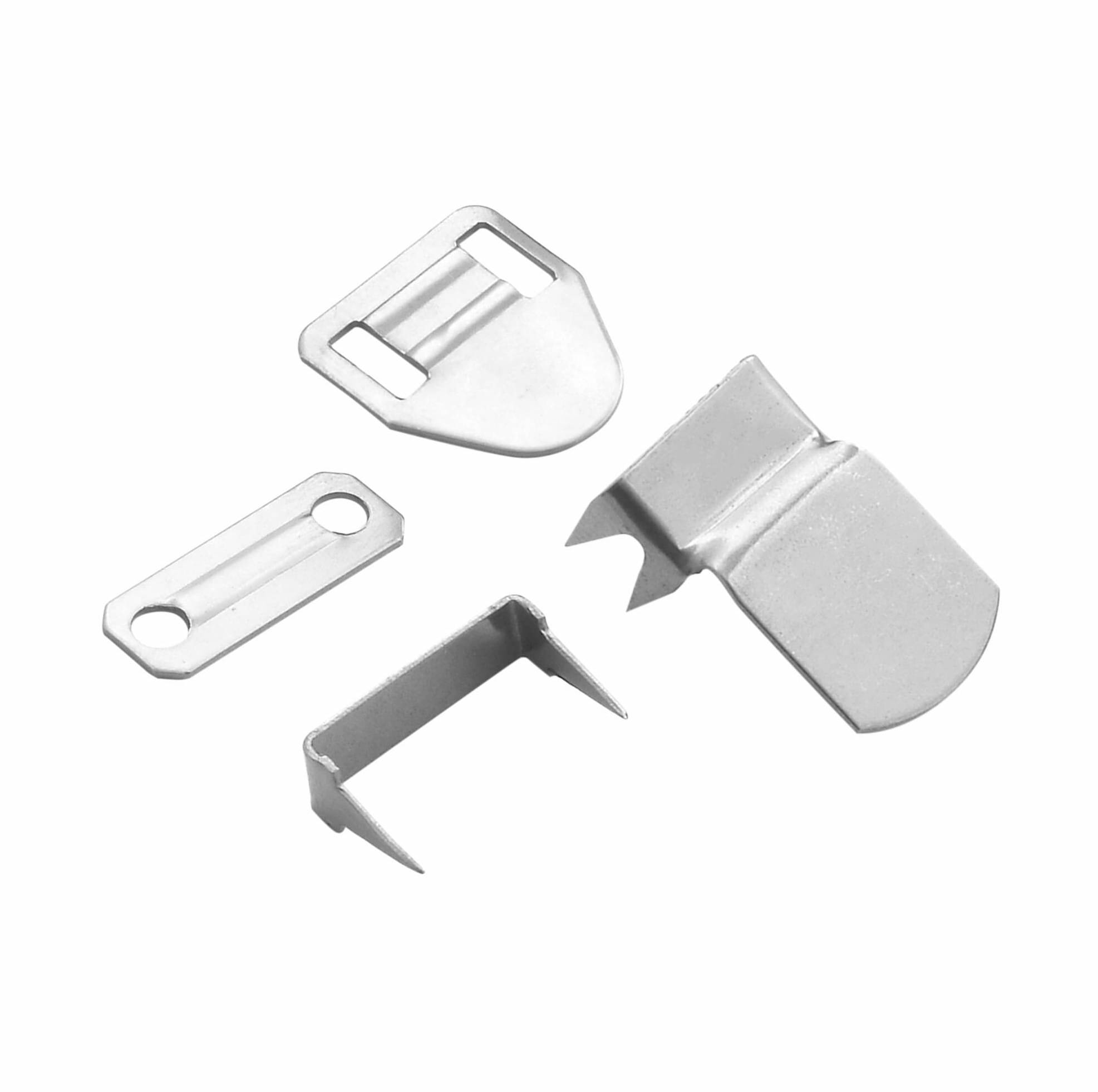 JYOTI Trouser Hook - 4 Part 4 Pin (100 Sets of Stainless Steel Material & Nickel Finish in a Pouch), Used in Frocks/Short/Pants/Skirt/Slack/Sweaters, Also Used for Making DIY Items - Pack of 1 JYOTI Trouser Hook - 4 Part 4 Pin (100 Sets of Stainless Steel Material & Nickel Finish in a Pouch), Used in Frocks/Short/Pants/Skirt/Slack/Sweaters, Also Used for Making DIY Items - Pack of 1