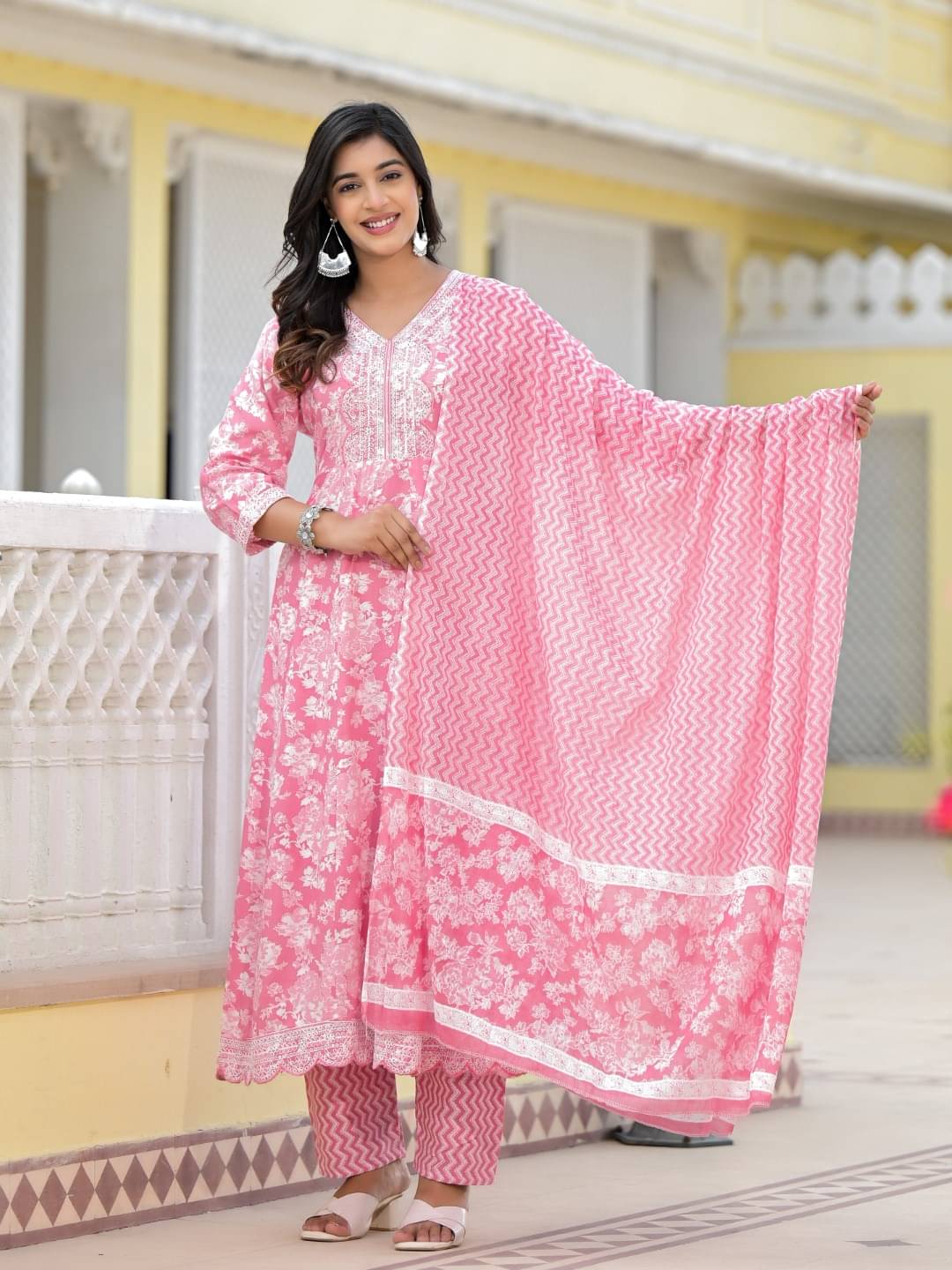 Juniper Rayon Printed Kurti With Pants Women's Stitched Salwar Suit - Pink ( Pack of 1 ) Juniper Rayon Printed Kurti With Pants Women's Stitched Salwar Suit - Pink ( Pack of 1 )