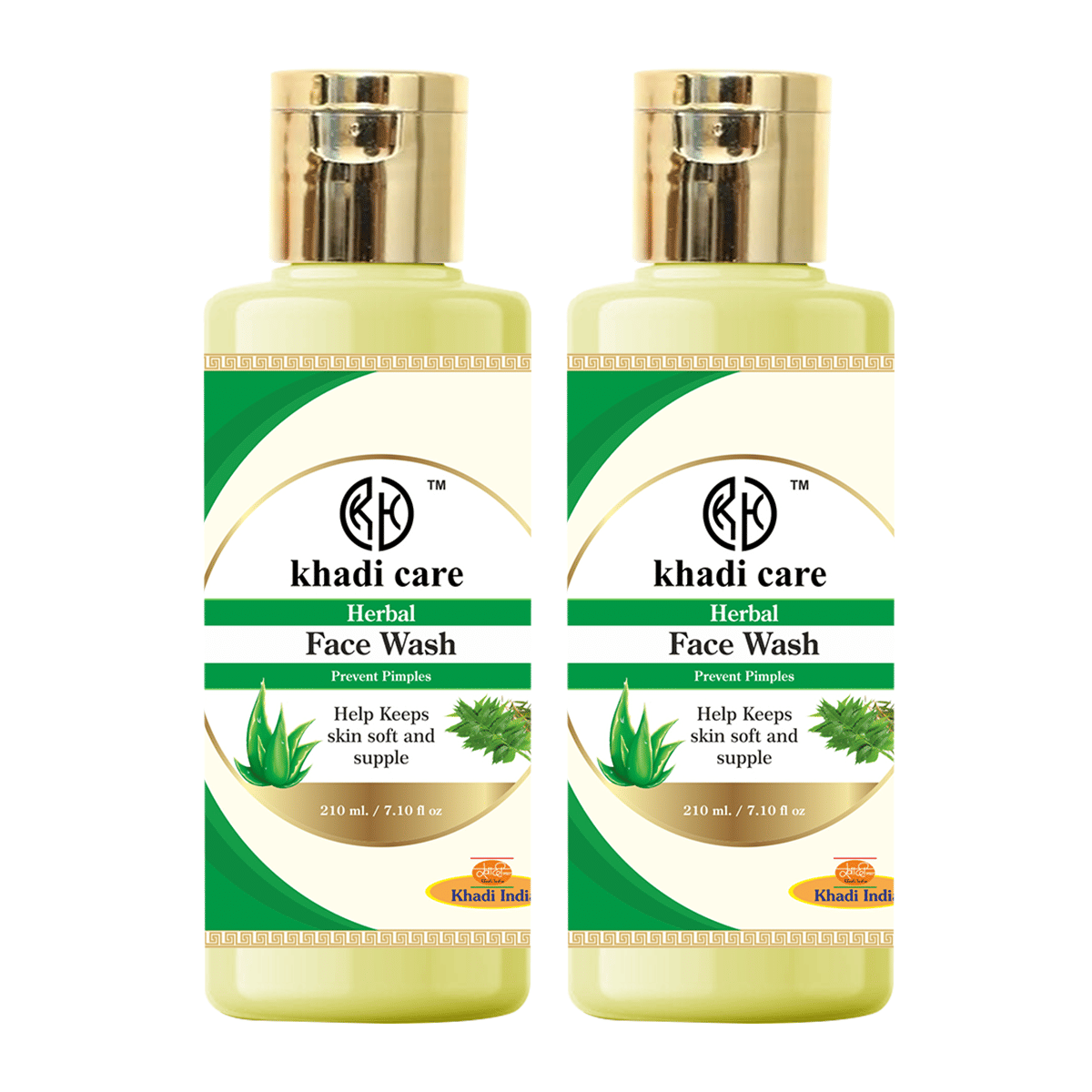     			Khadi Care Herbal Face Wash (210ml Each) Pack of 2
