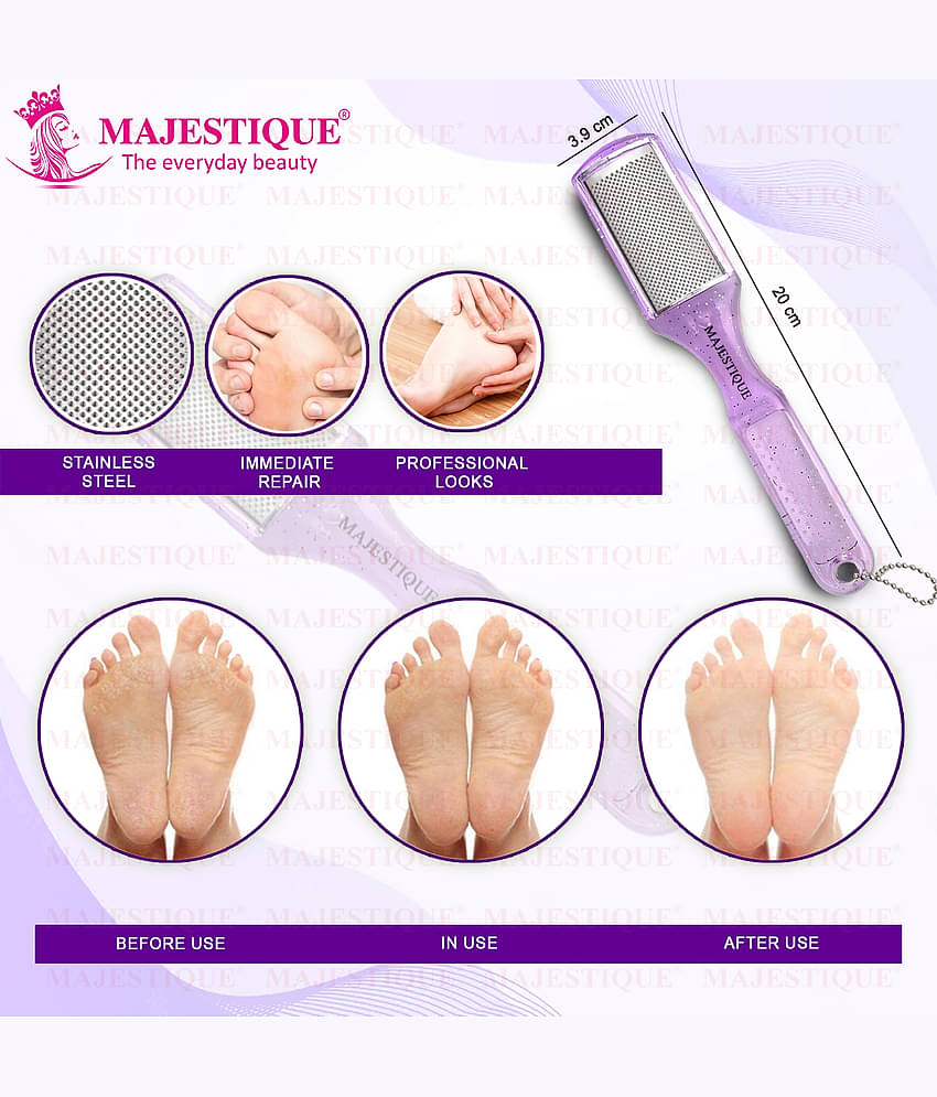 Majestique Foot File for Callus & Heel Removal, Dry & Wet Pedicure Tool - Color May Vary