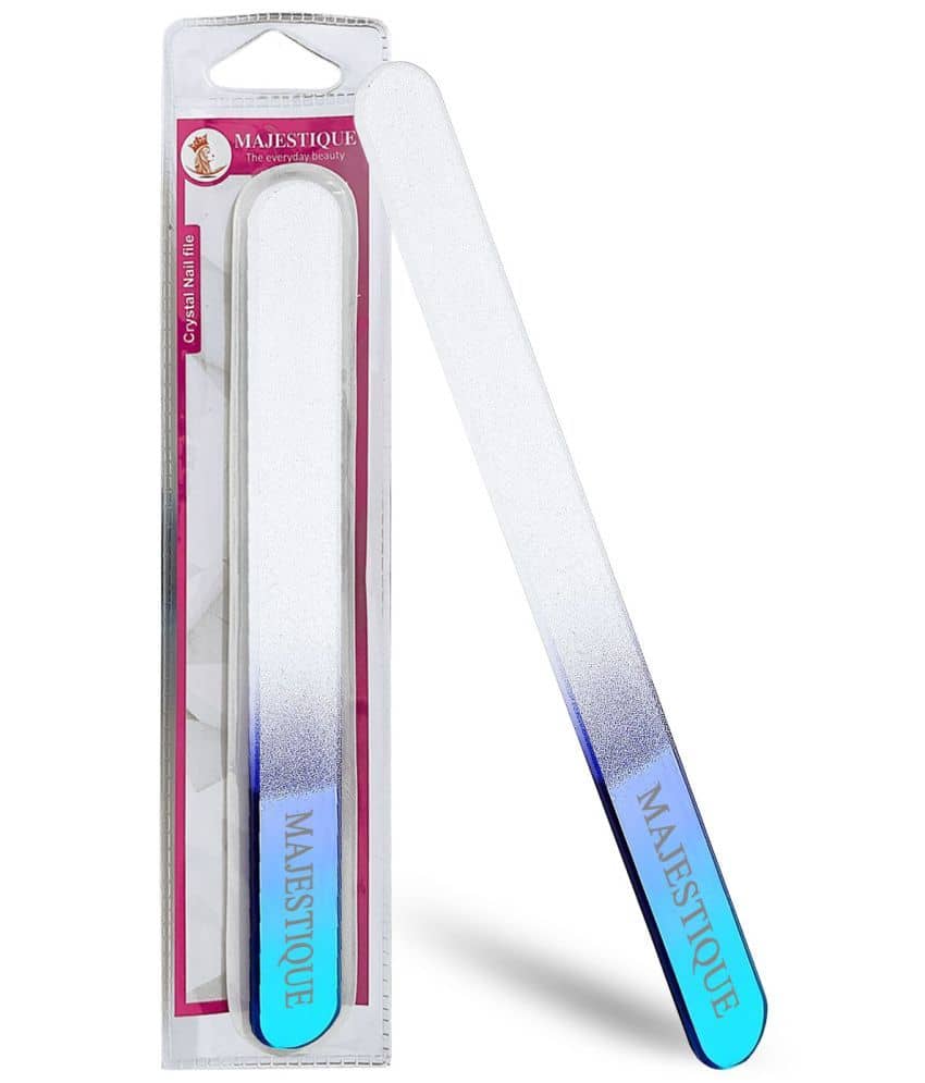 Majestique Crystal Nail Filer Fingernail with Double Sided Glass Professional Manicure for Girls