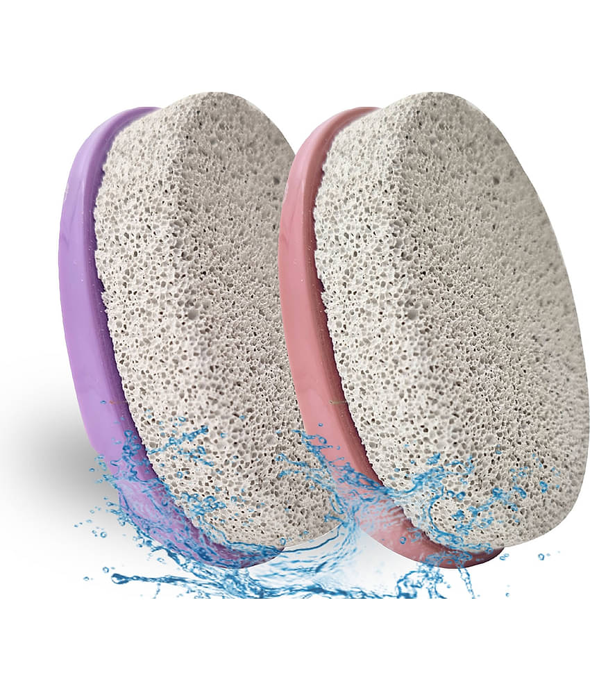 Majestique Pumice Stone With Grip Pedicure Tools Hard Skin Callus Remover for Dead Skin 2 Pcs
