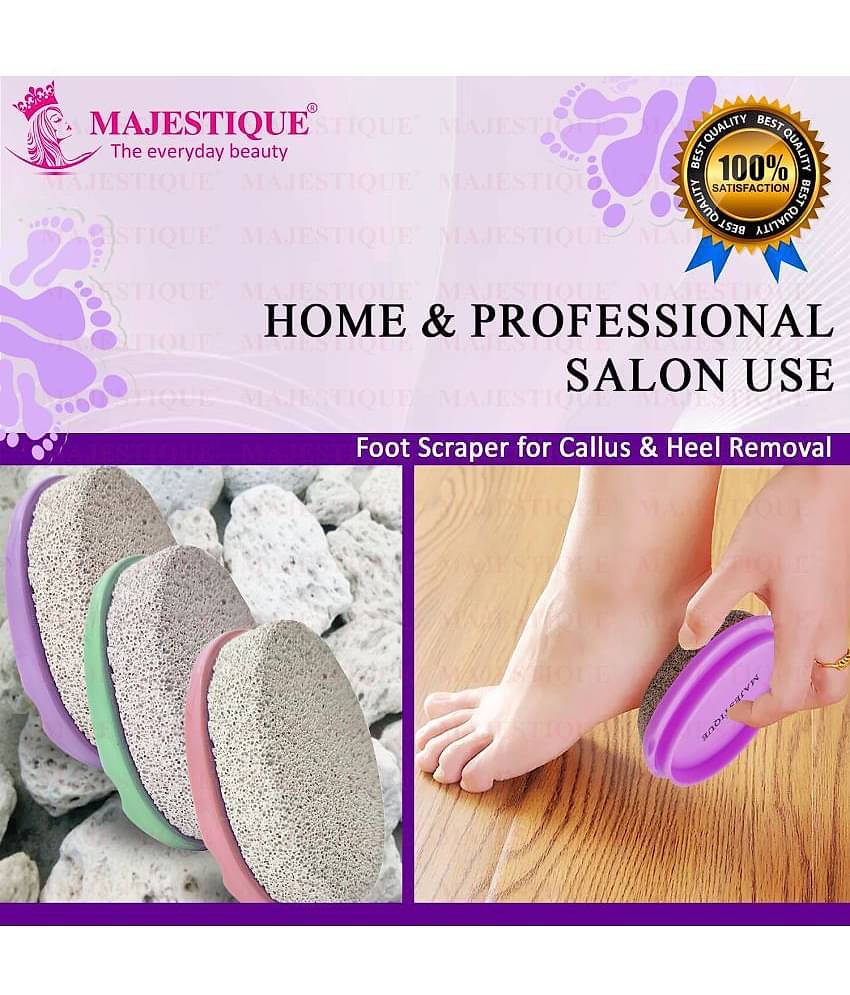 Majestique Pumice Stone With Grip Pedicure Tools Hard Skin Callus Remover for Dead Skin 2 Pcs