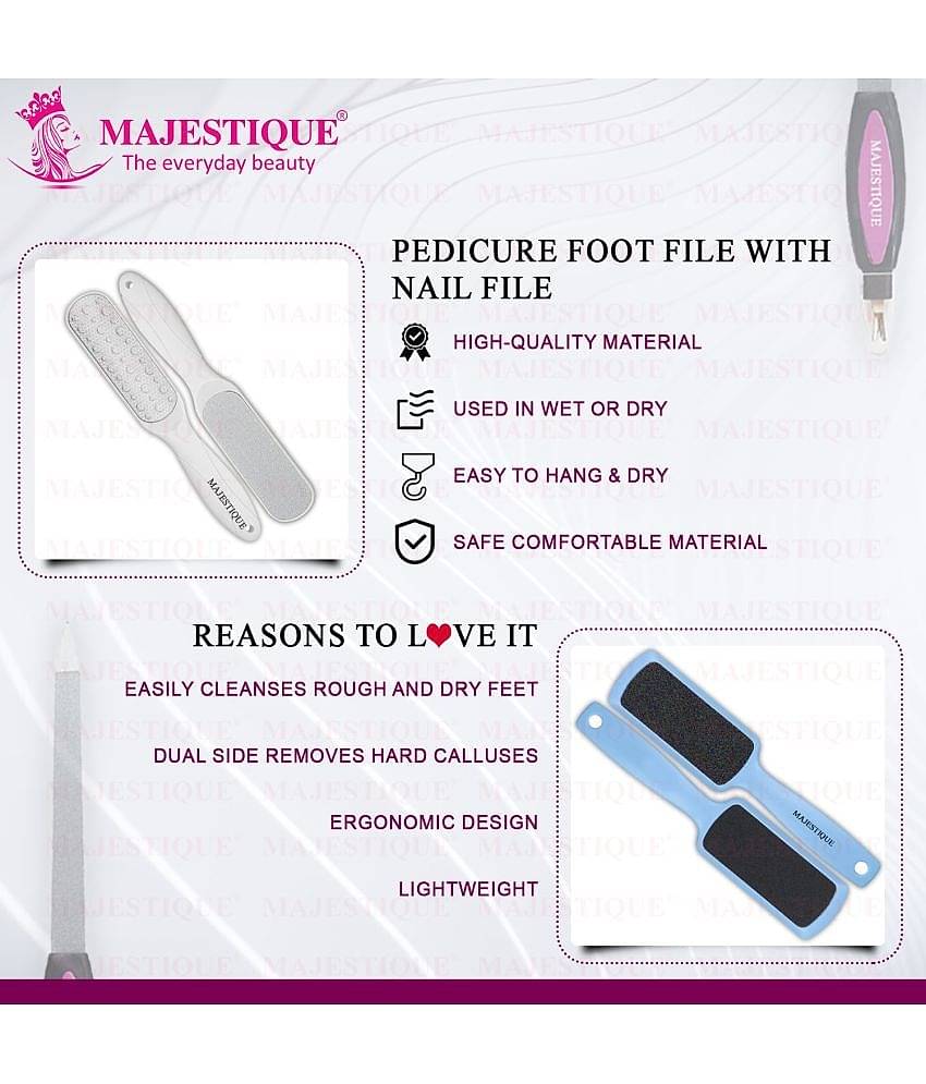 Majestique Double-Sided Foot Scrubber Tools for Wet and Dry Feet For Women and Men - 3 PcsMulticolor