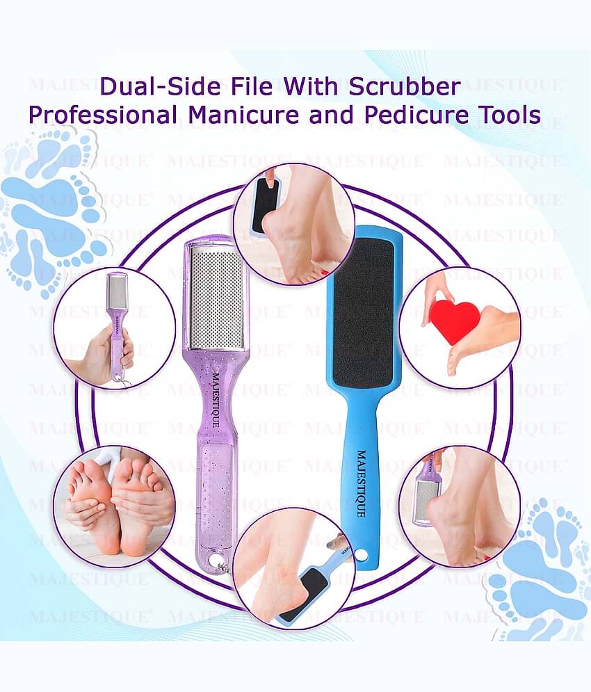 Majestique 2 Pcs Foot Files Kit Foot Rasp and Double-Sided Heel File Pedicure Callus Remover