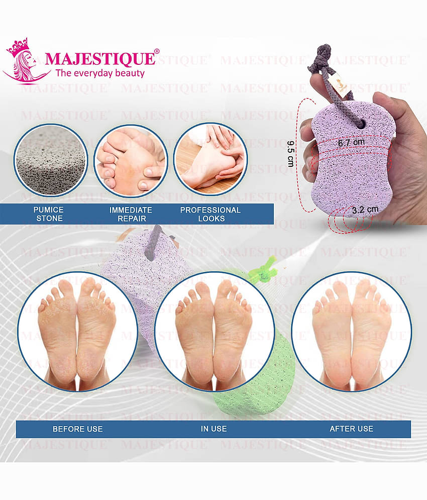 Majestique Pumice Stone Natural Pumice Stone for Feet/Callus Remover/Foot Scrubber Men/Women