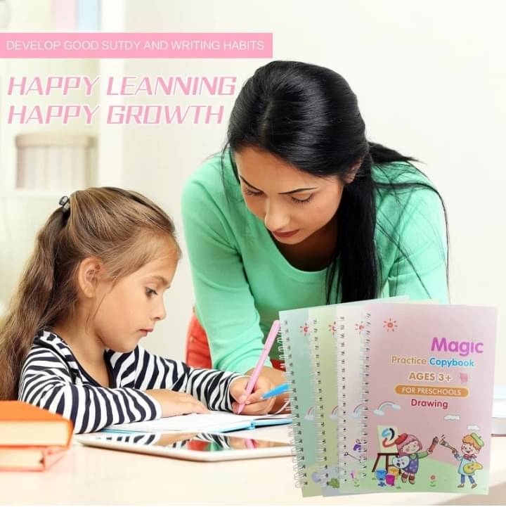 Magic Practice Copybook - (1 Pen + 1 Grip + 4 BOOKS + 10 REFILL) Number Tracing Book - Writing Book Magic Practice Copybook - (1 Pen + 1 Grip + 4 BOOKS + 10 REFILL) Number Tracing Book - Writing Book