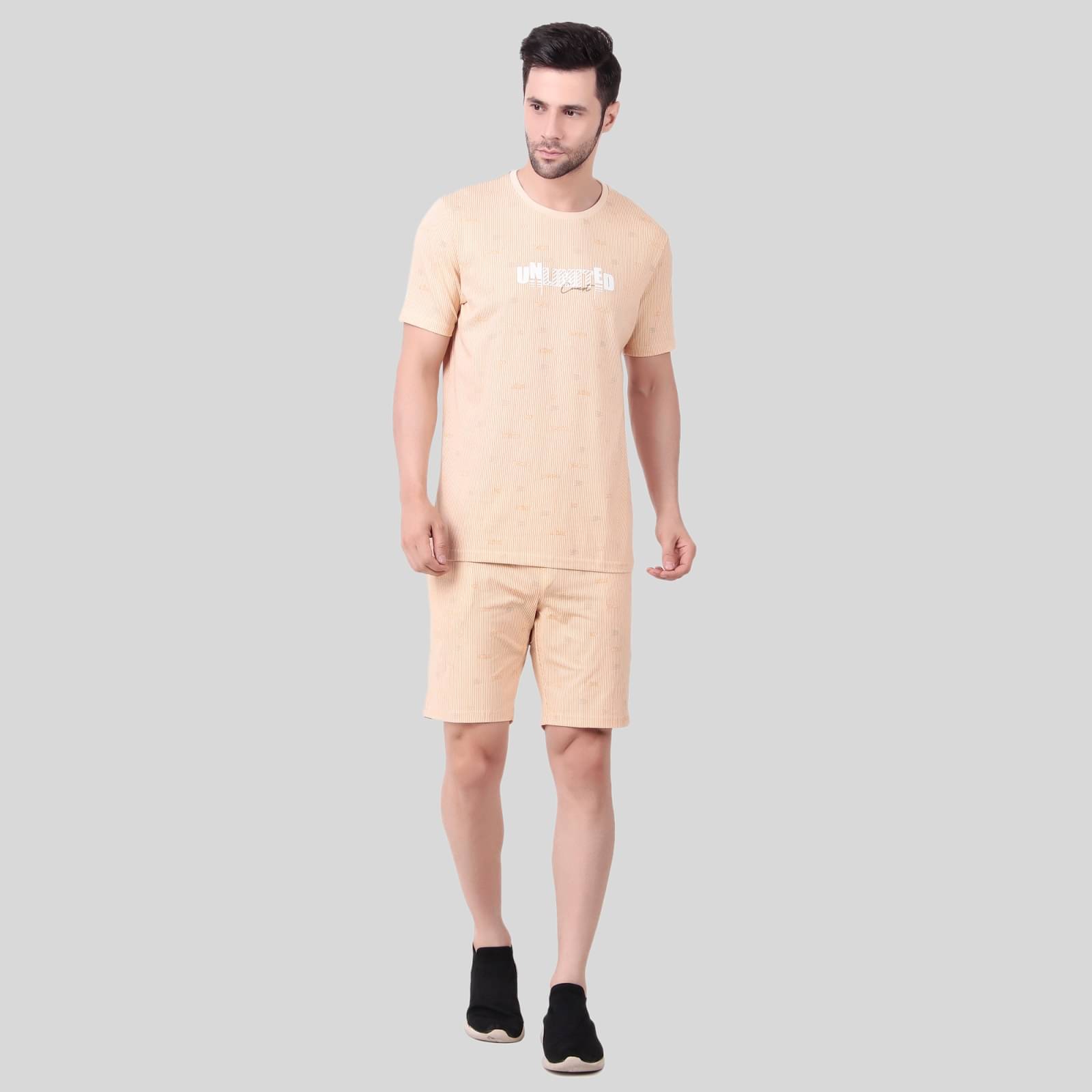     			NEXGEN  CLUB Pack of 1 Night sets For Men's ( Beige )