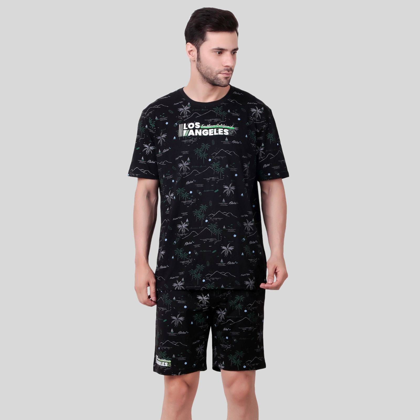     			NEXGEN  CLUB Pack of 1 Night sets For Men's ( Black )
