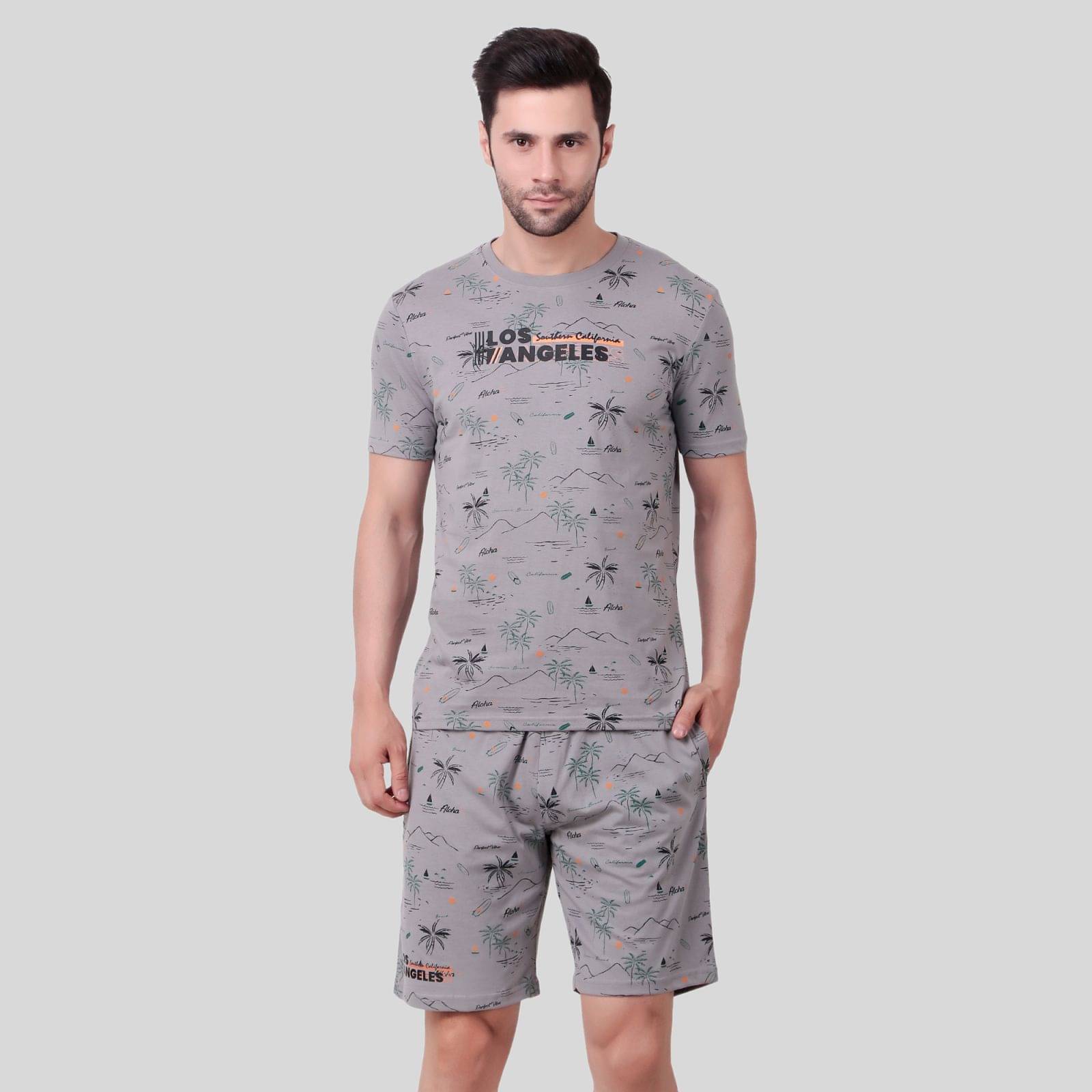     			NEXGEN  CLUB Pack of 1 Night sets For Men's ( Grey )