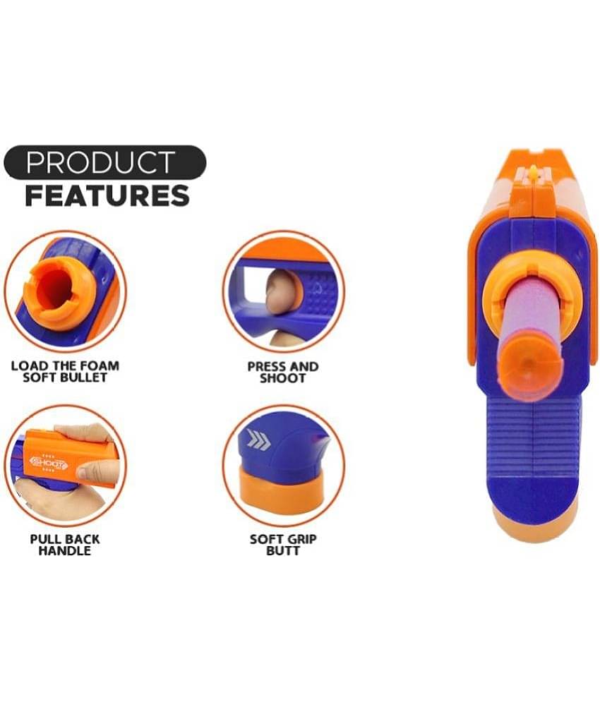 NHR Single-Fire Dart Blaster , Incl. 3 Darts , for Ages 8+ Guns & Darts (Multicolor)