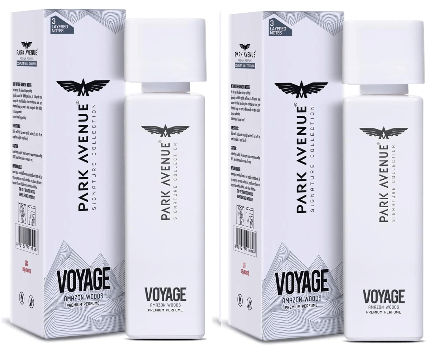 Park Avenue Voyage Liquid Perfume,120Ml EACH Perfume Body Spray for Men,Unisex,Women 240 ml ( Pack of 2 )