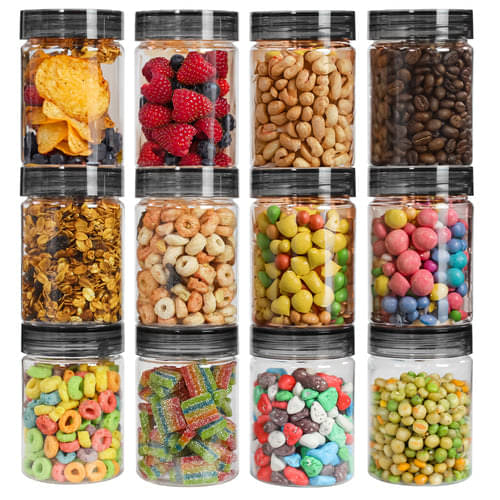     			PearlPet Tiffany_Black-300ml PET Black Spice Container ( Set of 12 )
