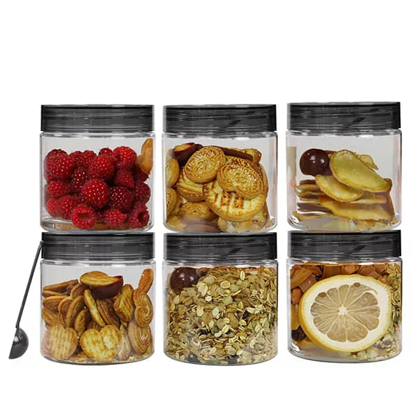     			PearlPet Tiffany_750ml PET Black Spice Container ( Set of 6 )