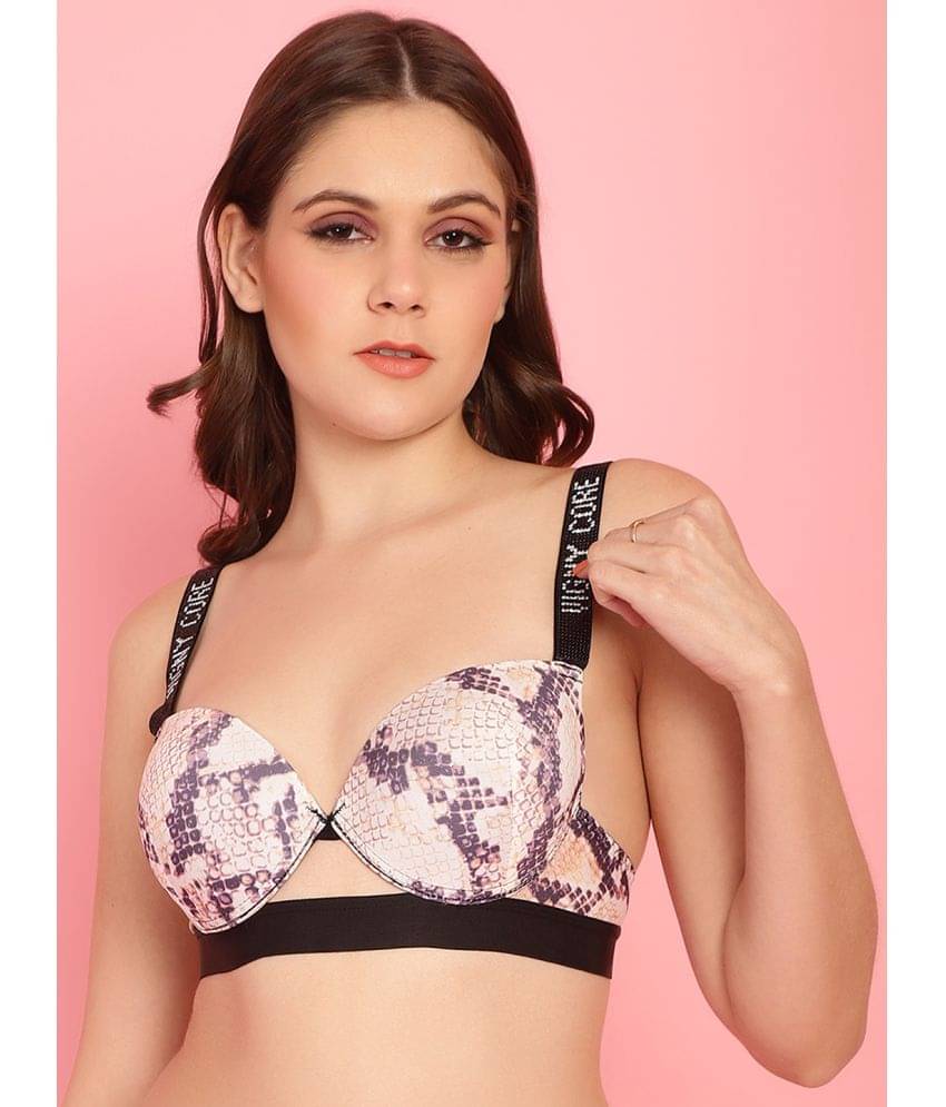     			PrettyCat Polyester Lightly Padded Women's Push Up Bra ( Multicolor ) PC-BR-7017-SNK