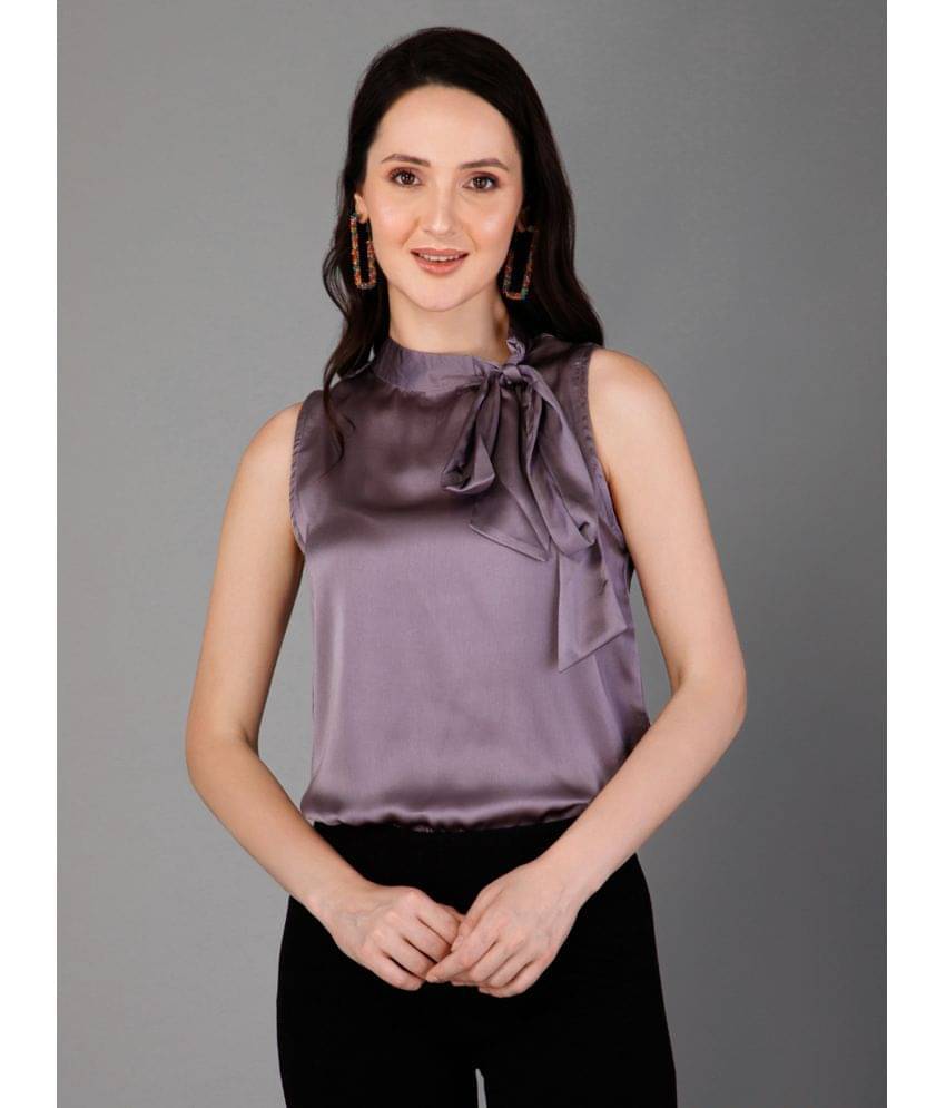     			Purys Women's Satin Regular Top ( Purple )