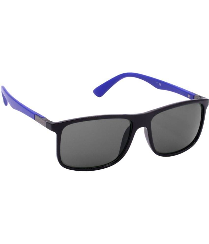     			RED LEAF Black Rectangular Sunglasses ( Pack of 1 )
