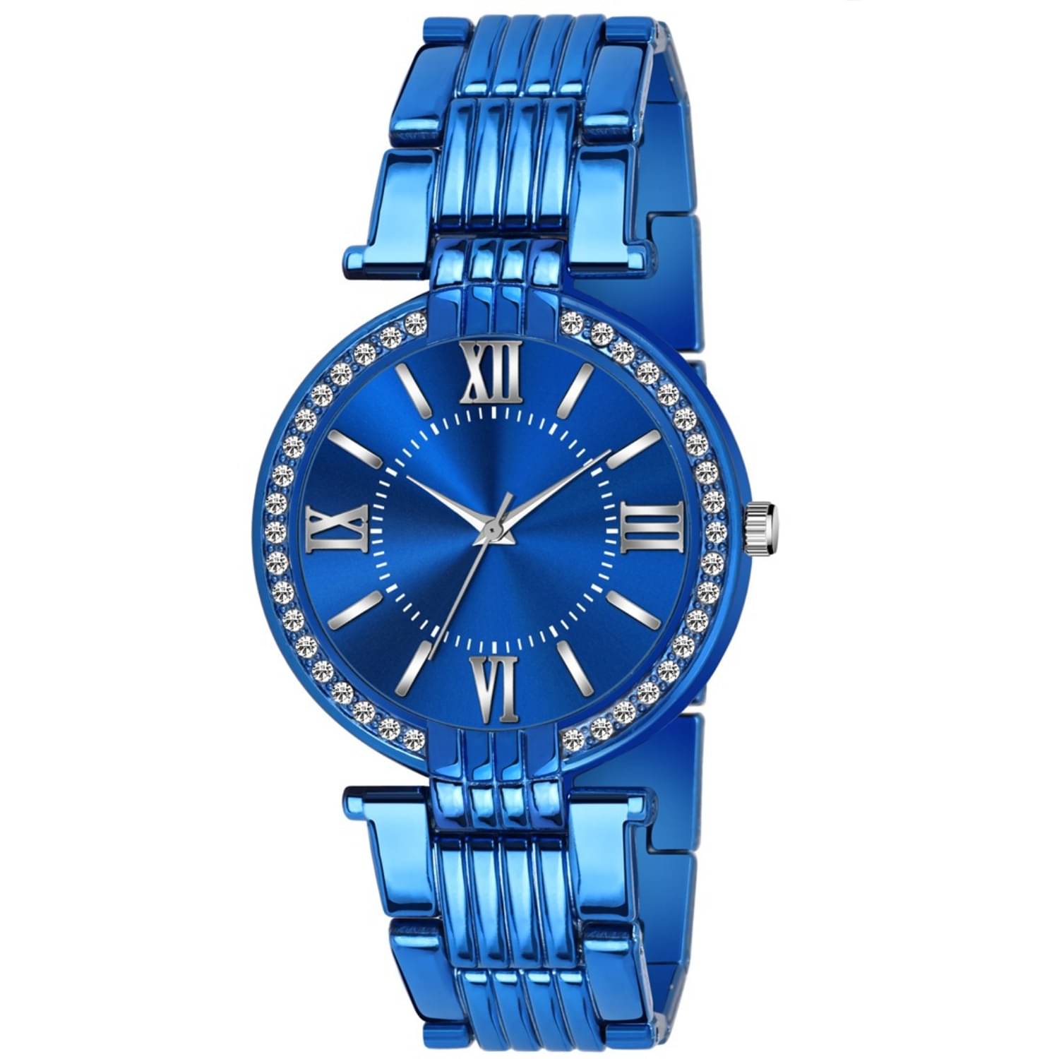     			REESKY Blue Metal Analog Womens Watch