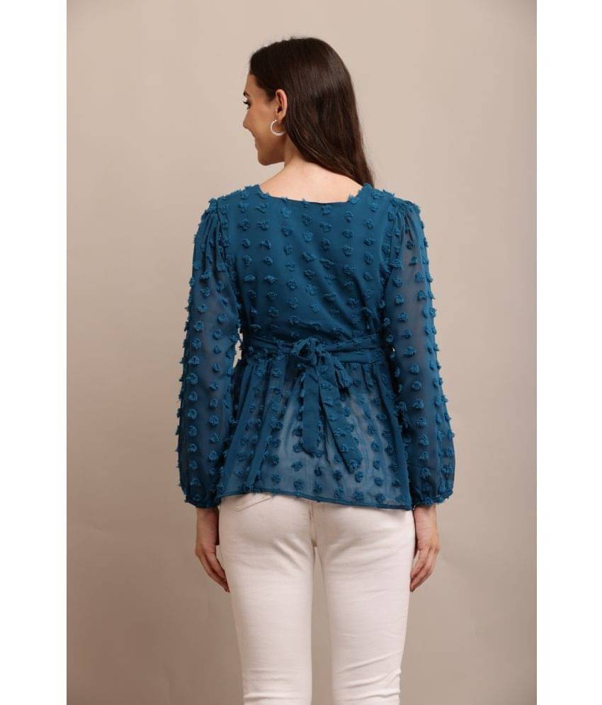     			Raabta Fashion Women's Georgette Regular Top ( Green )