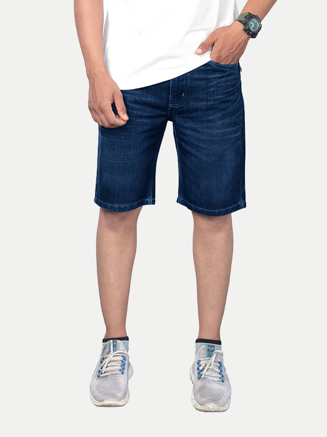     			Radprix Blue Cotton Men's Denim Shorts ( Pack of 1 )