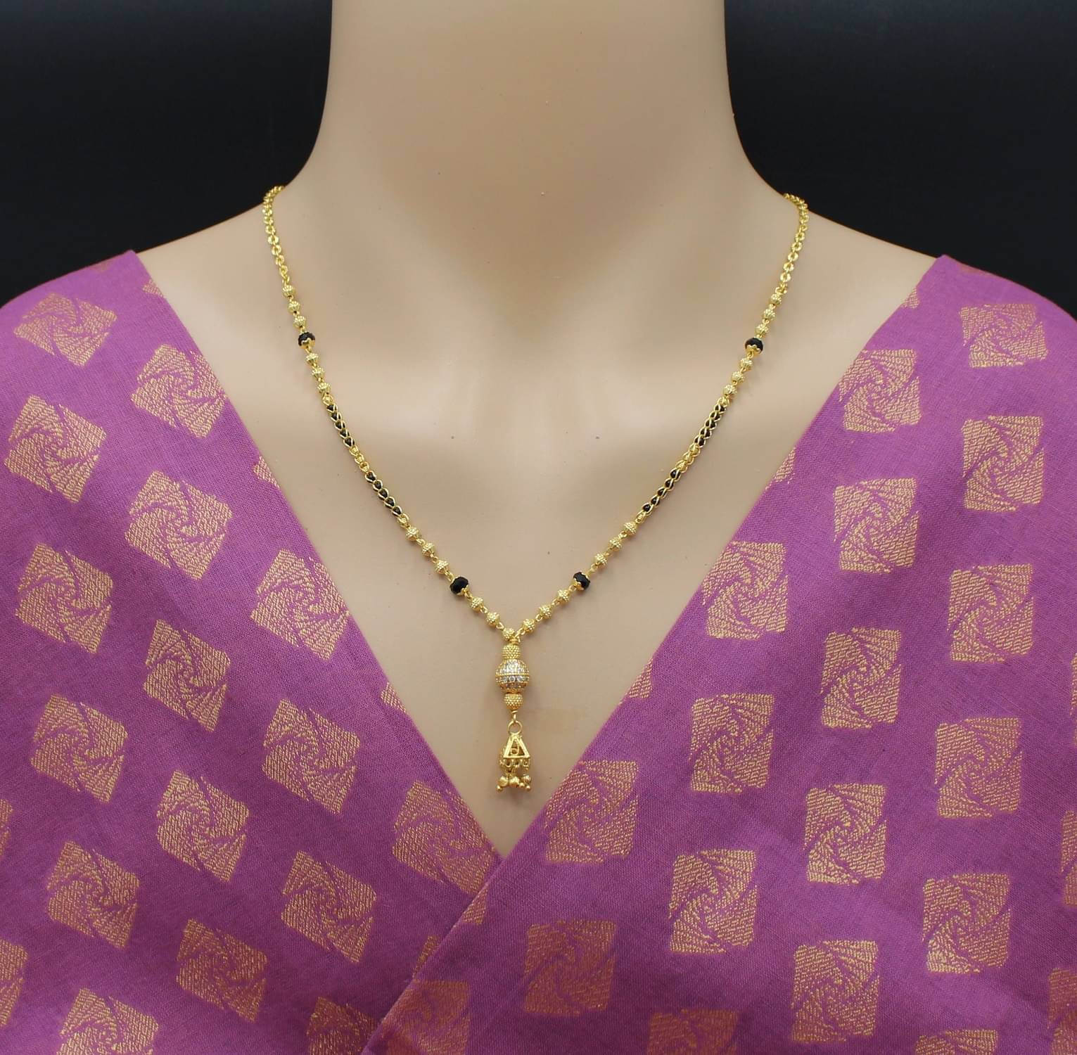 SONI DESIGNS Golden Mangalsutra ( Pack of 1 ) SONI DESIGNS Golden Mangalsutra ( Pack of 1 )