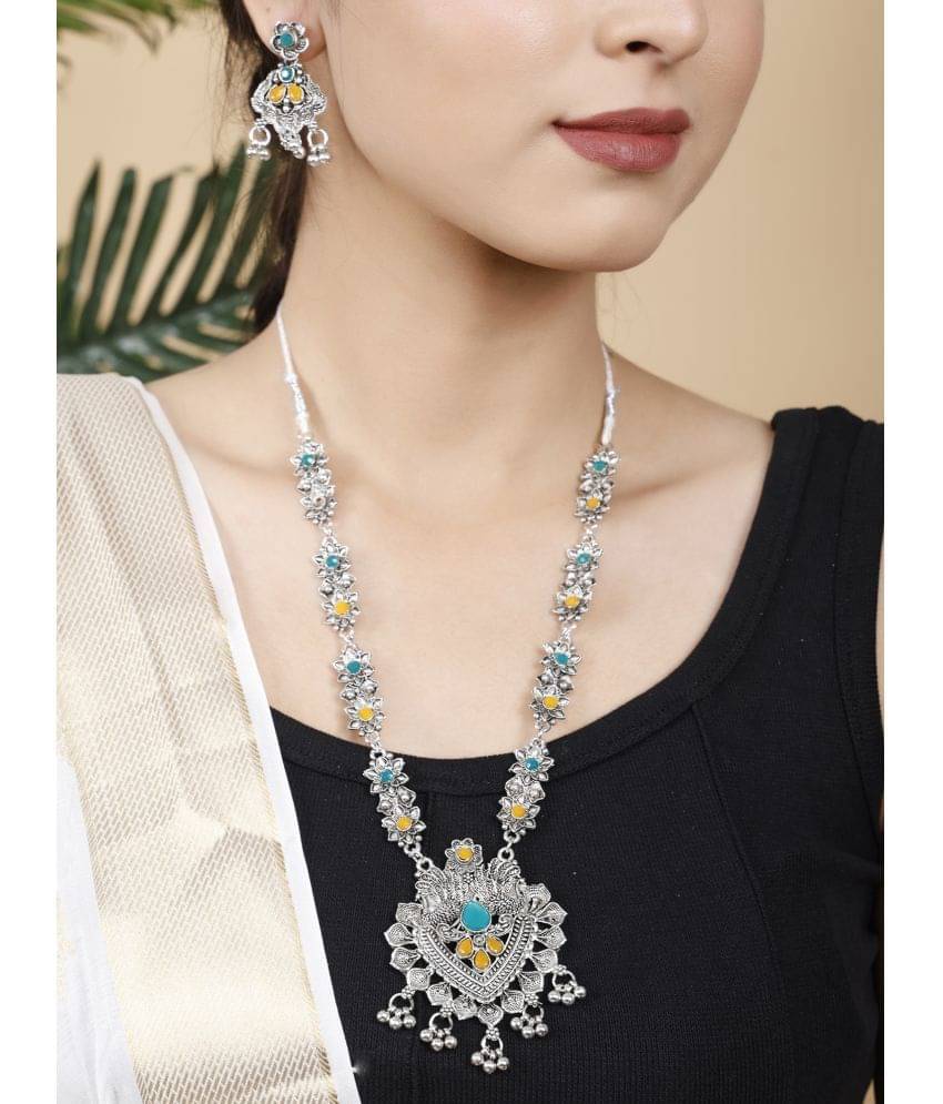     			SUNHARI Multi Color Alloy Necklace Set ( Pack of 1 )