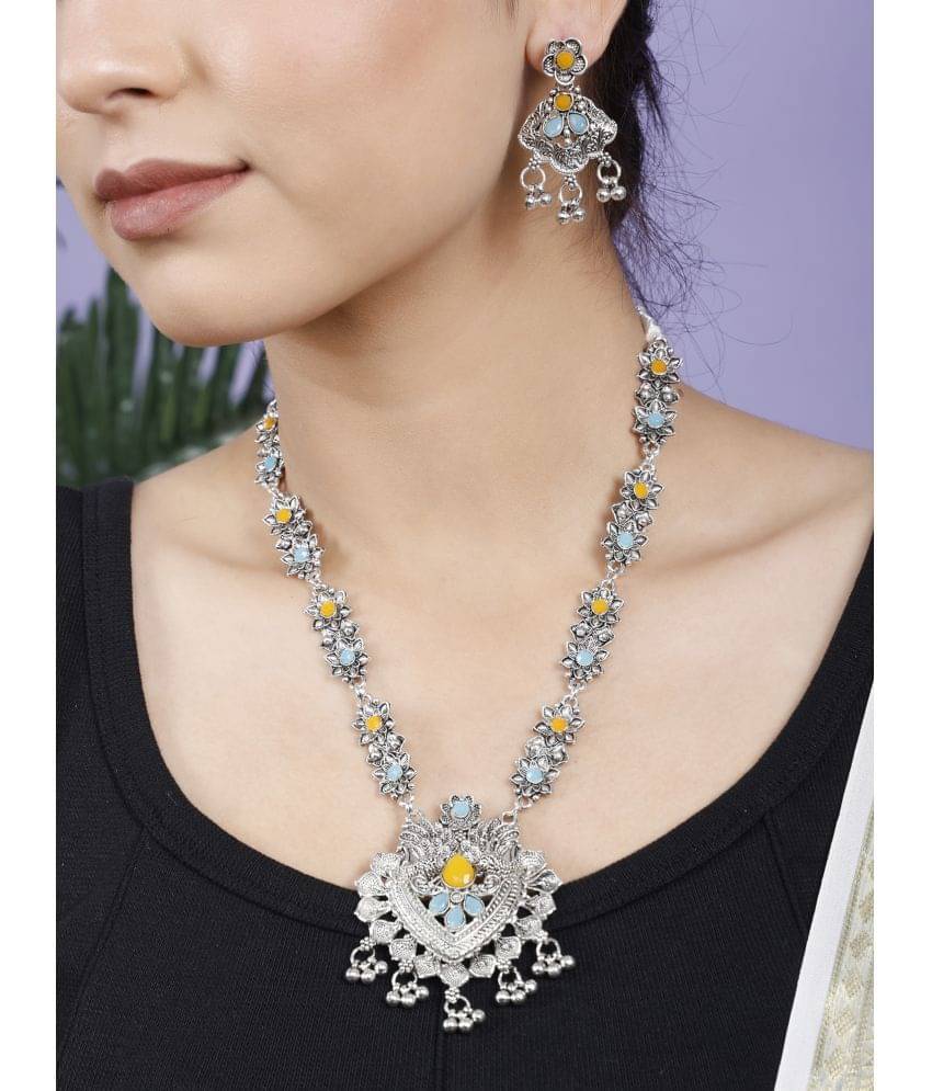     			SUNHARI Multi Color Alloy Necklace Set ( Pack of 1 )