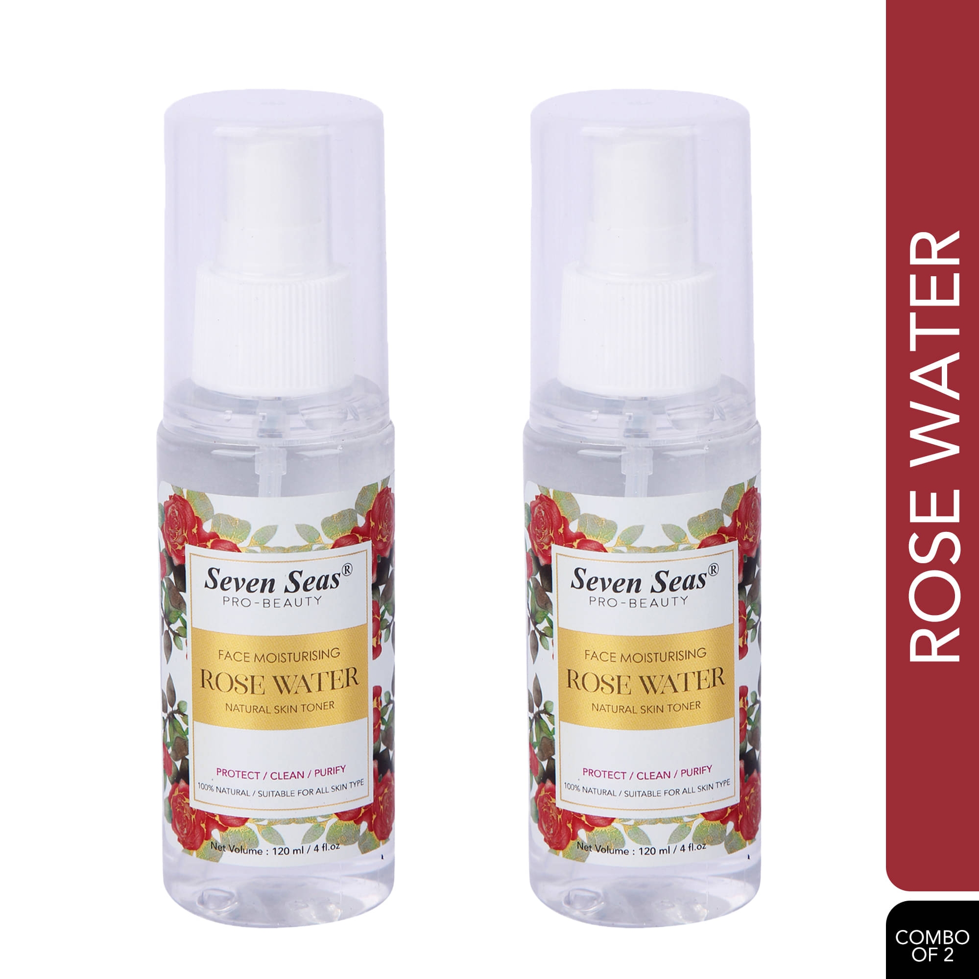 Seven Seas Face Moisturising Rose Water Natural Skin Toner Pack of 2     			Seven Seas Face Moisturising Rose Water Natural Skin Toner Pack of 2