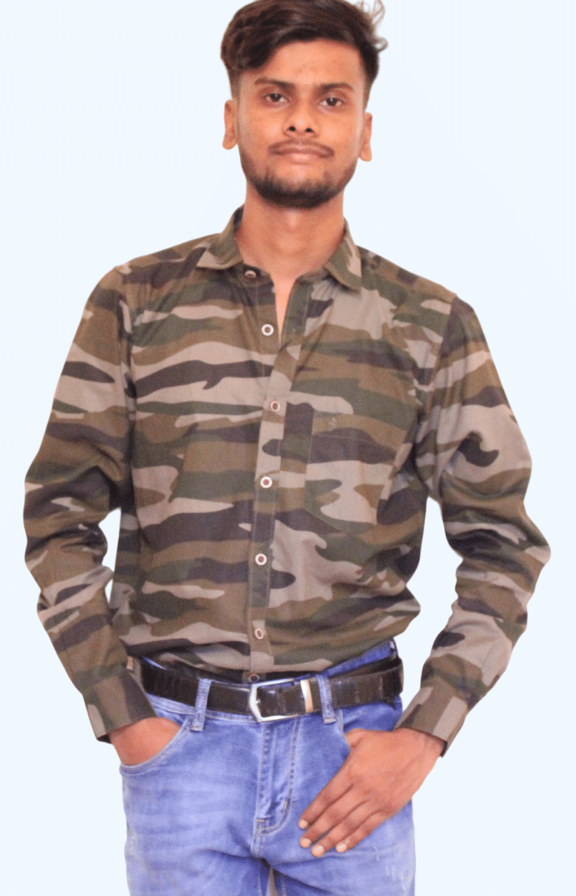     			Shubh paridhaan Cotton Blend Slim Fit Printed Full Sleeves Men's Casual Shirt - Khaki ( Pack of 1 )