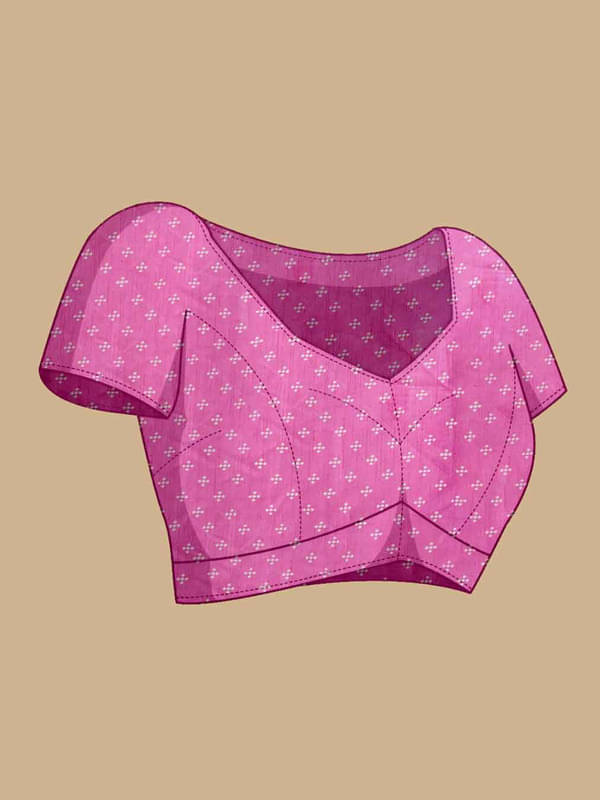 Sitanjali Silk Blend Printed Saree With Unstitched Blouse Piece ( Pink ) Sitanjali Silk Blend Printed Saree With Unstitched Blouse Piece ( Pink )