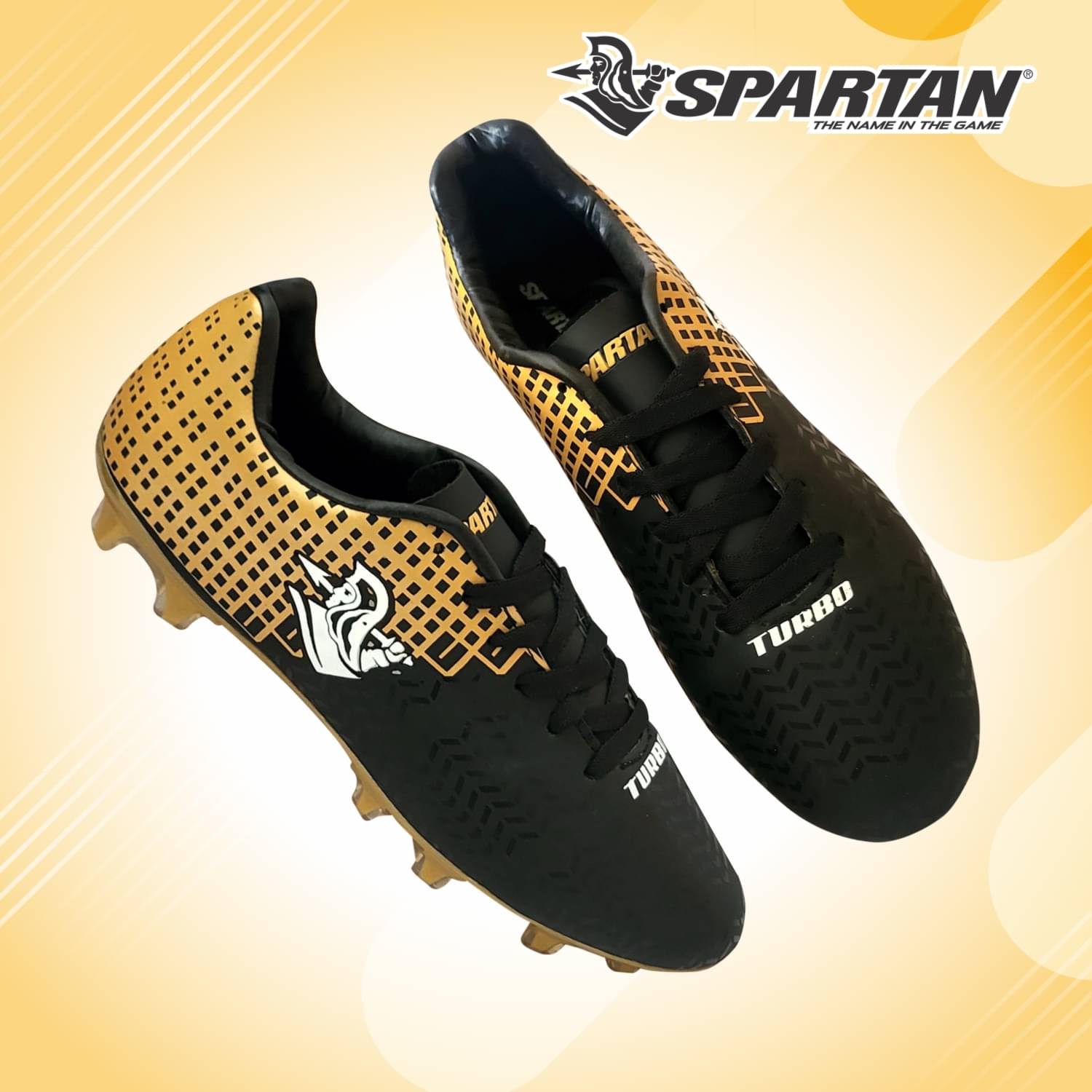 Spartan Turbo Black Football Shoes     			Spartan Turbo Black Football Shoes