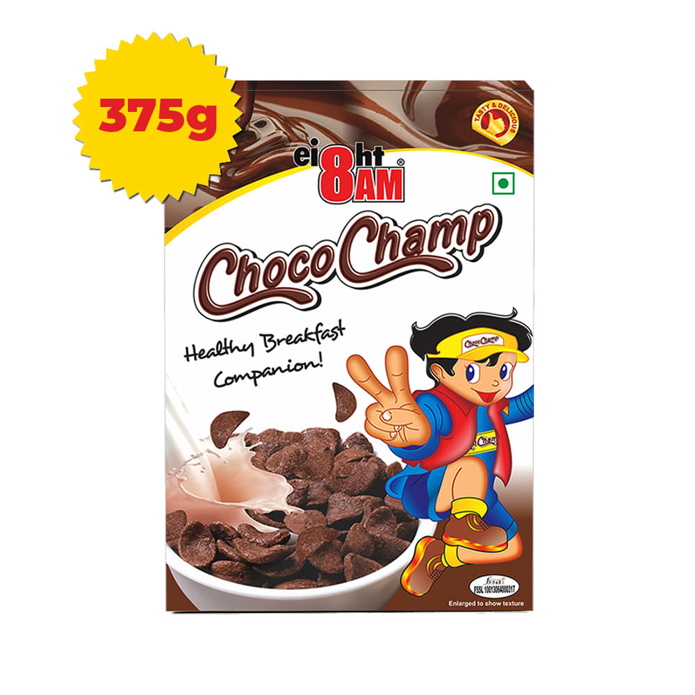     			8 AM Choco Champ Flakes 375 gm