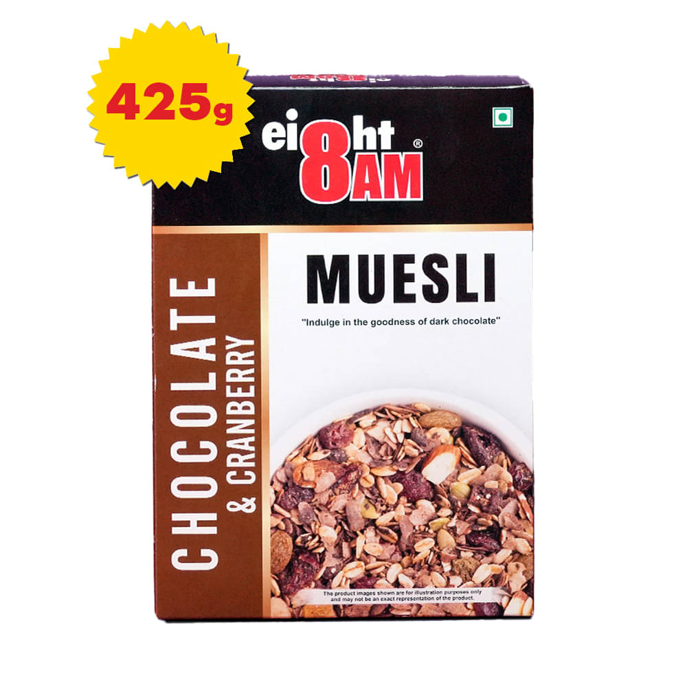 8AM Chocolate & Cranberry Muesli 425 gm     			8AM Chocolate & Cranberry Muesli 425 gm