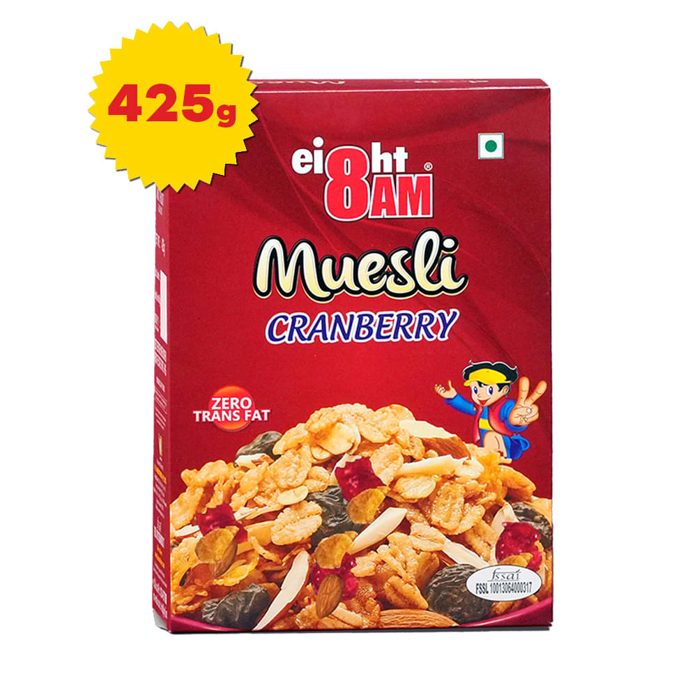 8AM Cranberry Muesli 425 gm     			8AM Cranberry Muesli 425 gm