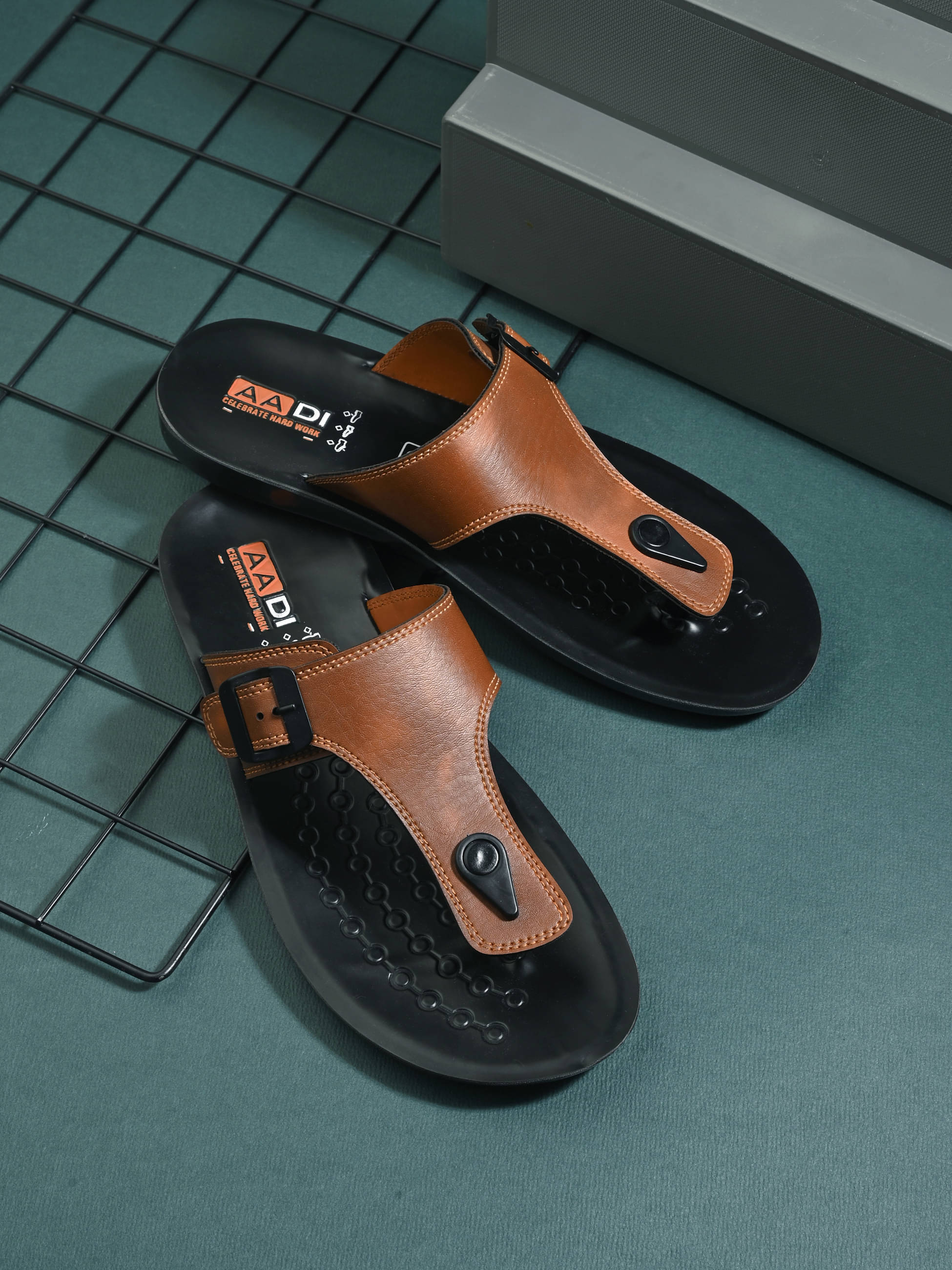     			Aadi Tan Men's Leather Slipper